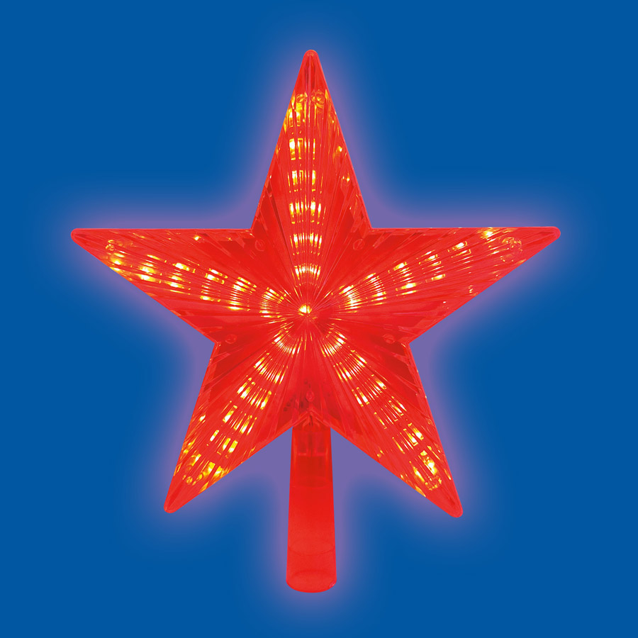 ULD-H2121-031-STA RED STAR-3 Украшение светодиодное для ёлки Звезда-3. 21 см. 31 светодиод. Красный свет. Прозрачный провод. TM Uniel