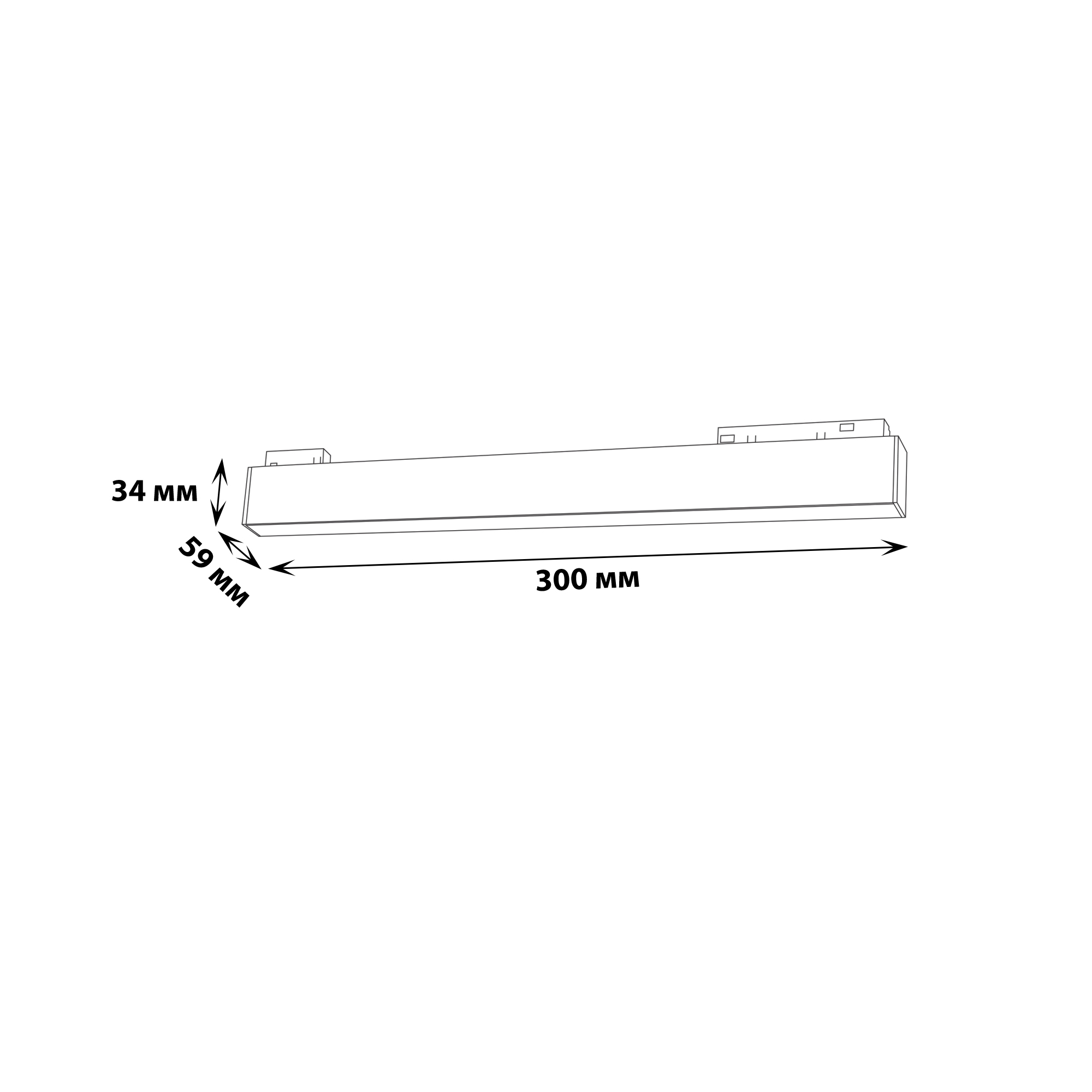 ULB-M70-12W-4000K-35 WHITE Светильник-прожектор линейный светодиодный трековый. Для магнитных шинопроводов. 900 Лм. Белый свет 4000К. Белый. ТМ Uniel