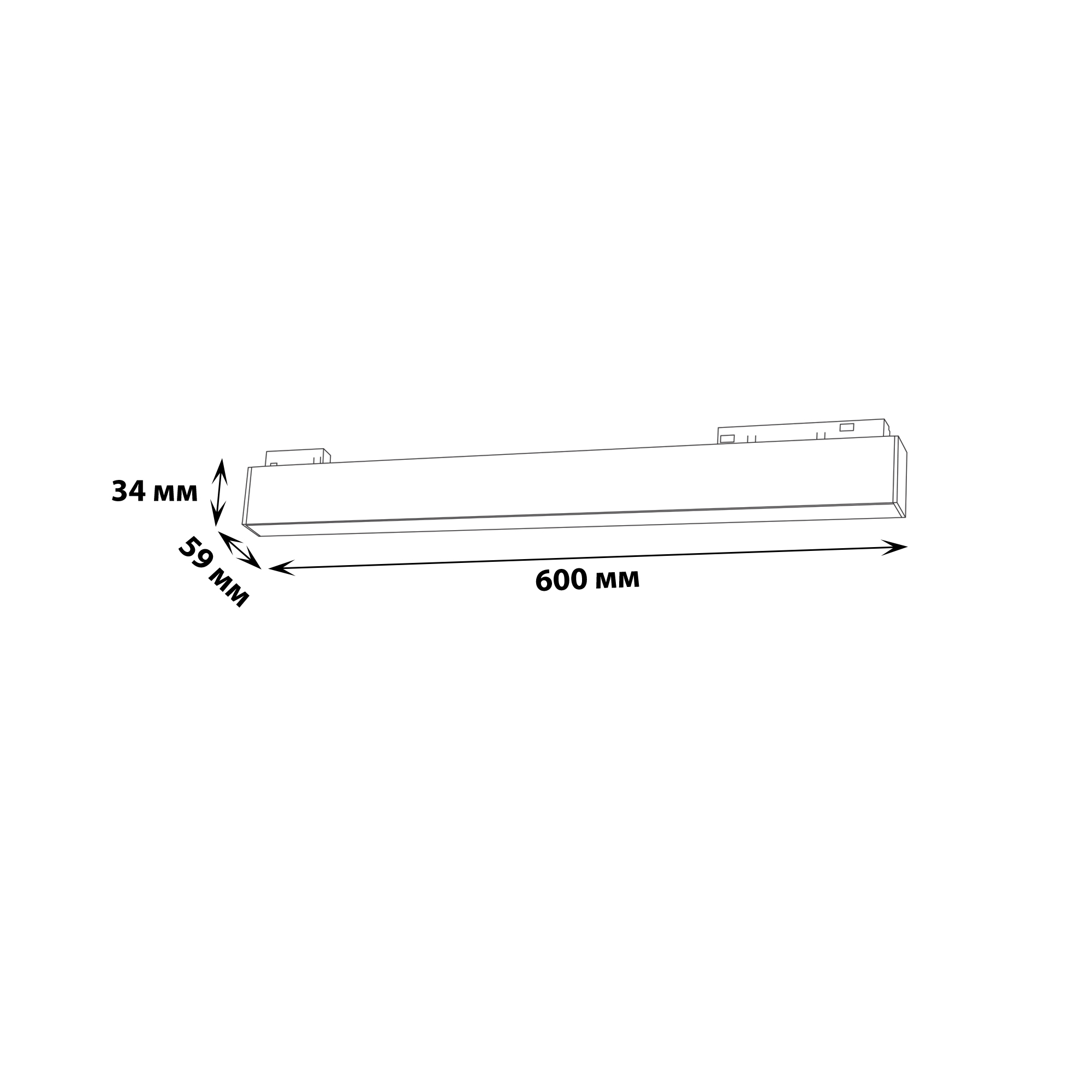 ULB-M70-20W-4000K-35 WHITE Светильник-прожектор линейный светодиодный трековый. Для магнитных шинопроводов. 2000 Лм. Белый свет 4000К. Белый. ТМ Uniel