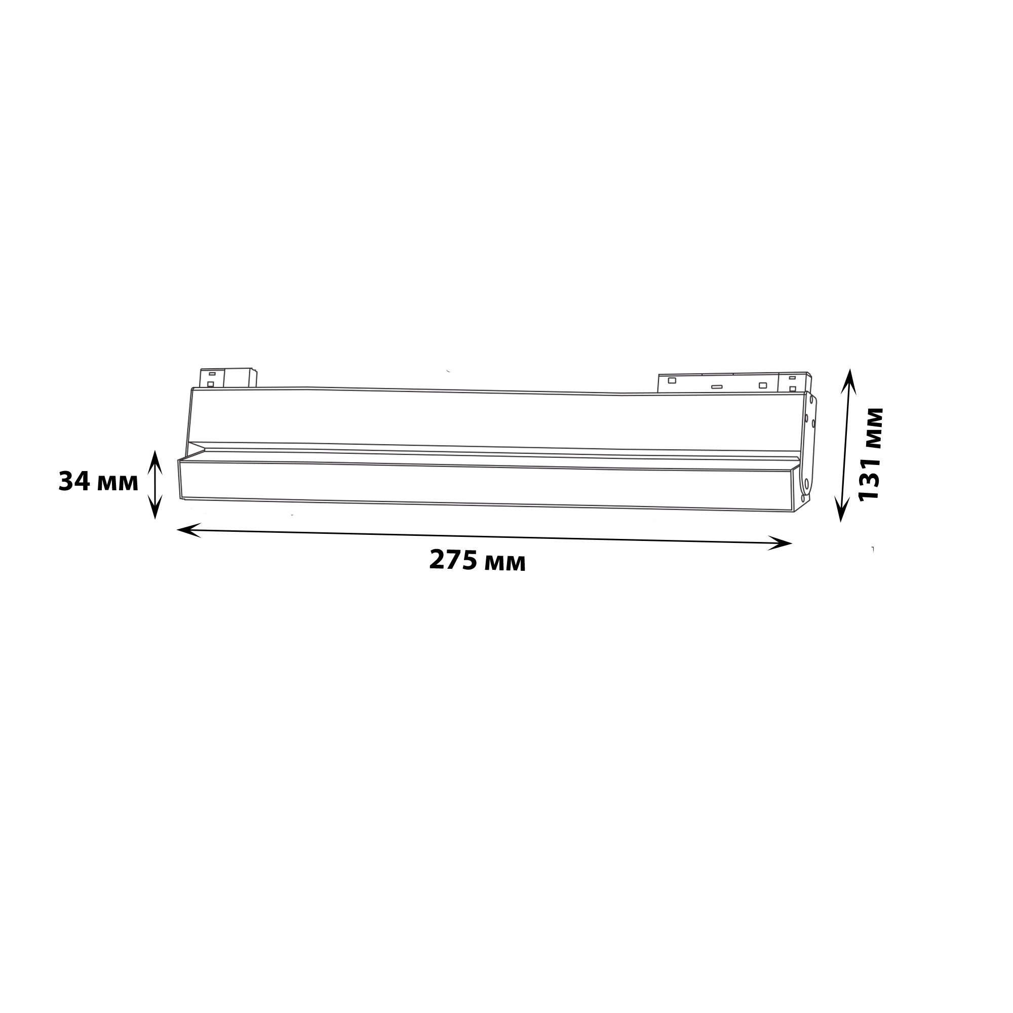 ULB-M80-12W-4000K-35 WHITE Светильник-прожектор линейный светодиодный трековый. Для магнитных шинопроводов. 900 Лм. Белый свет 4000К. Белый. ТМ Uniel