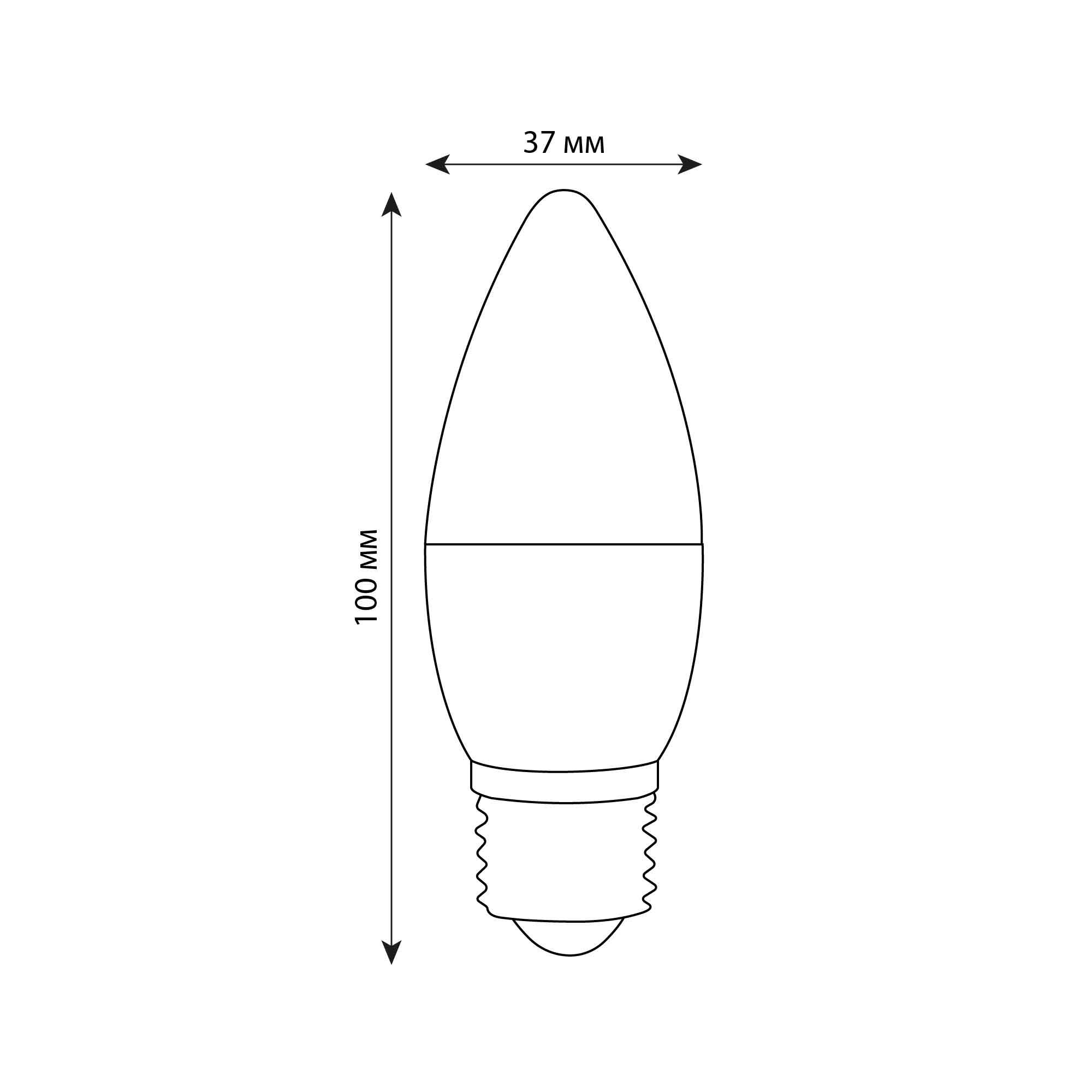 LED-C37-5W/3000K/E14/FR/SLS