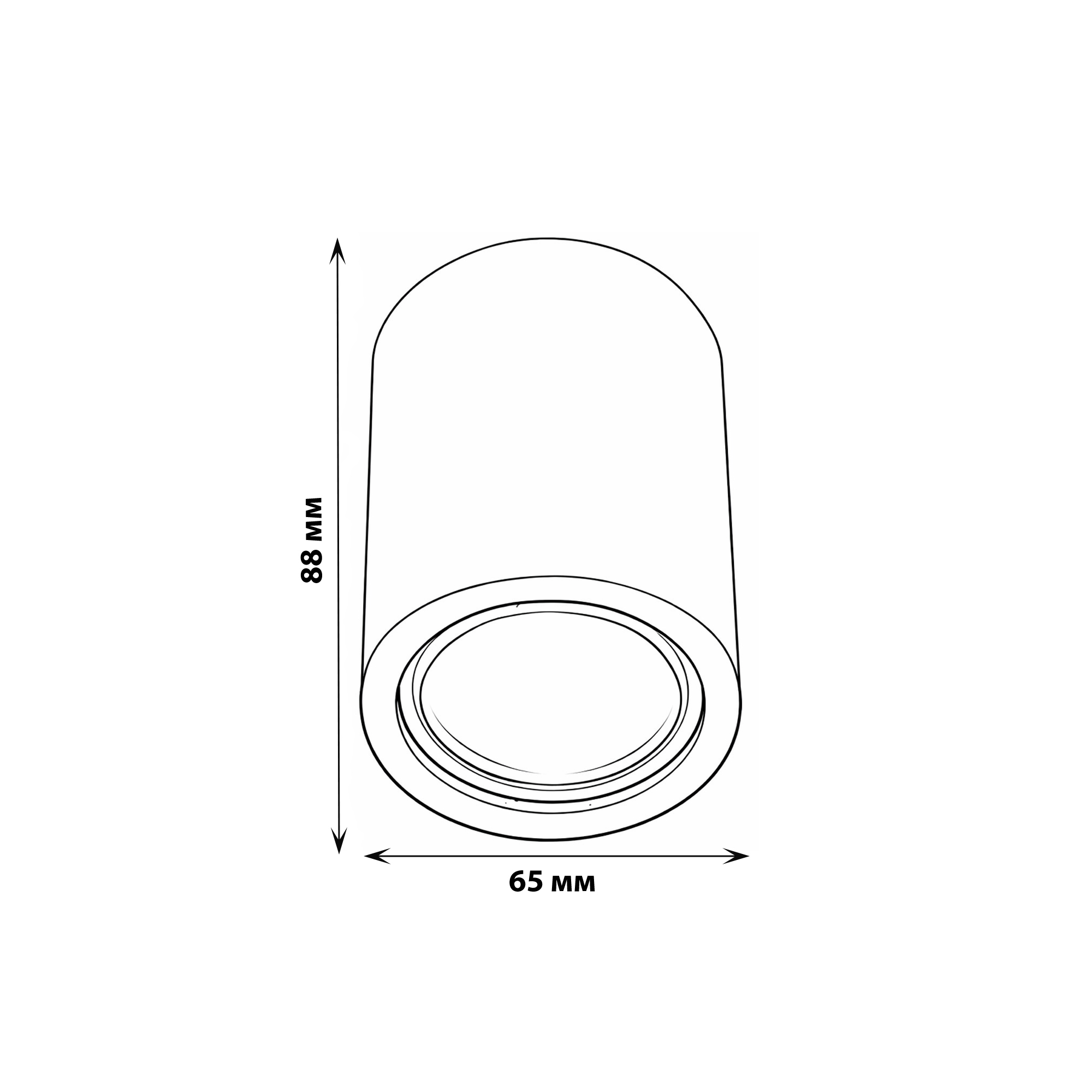 DLC-S606 GU10 IP44 BLACK Светильник декоративный накладной. серия Sotto. Без лампы. цоколь GU10. Металл. Черный. TM Fametto