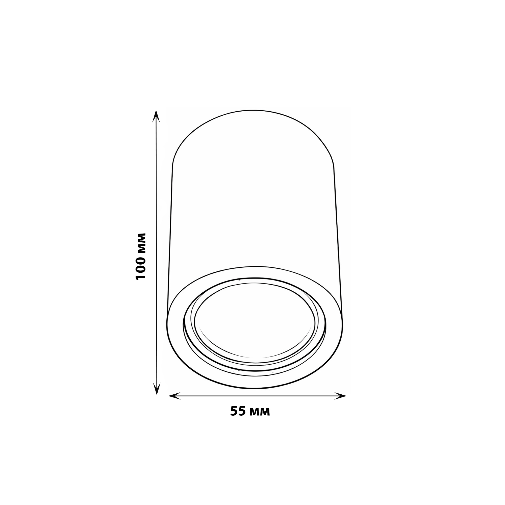 DLC-S607 GU10 BLACK Светильник декоративный накладной. серия Sotto. Без лампы. цоколь GU10. Металл. Черный. TM Fametto