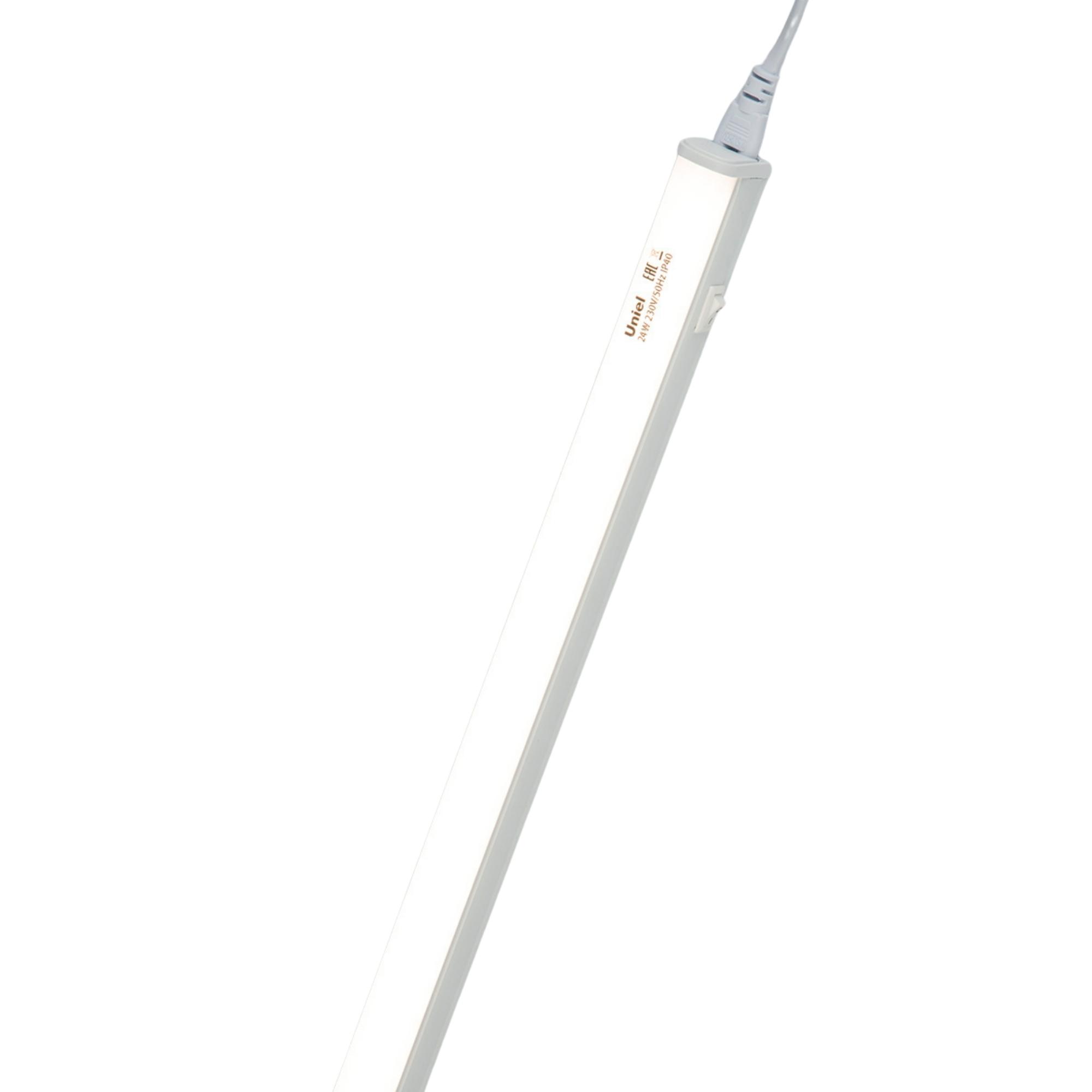 ULI-P11-24W-SPFR IP40 WHITE Светильник для растений светодиодный линейный. 872мм. выкл. на корпусе. Алюминий. Спектр для фотосинтеза. TM Uniel