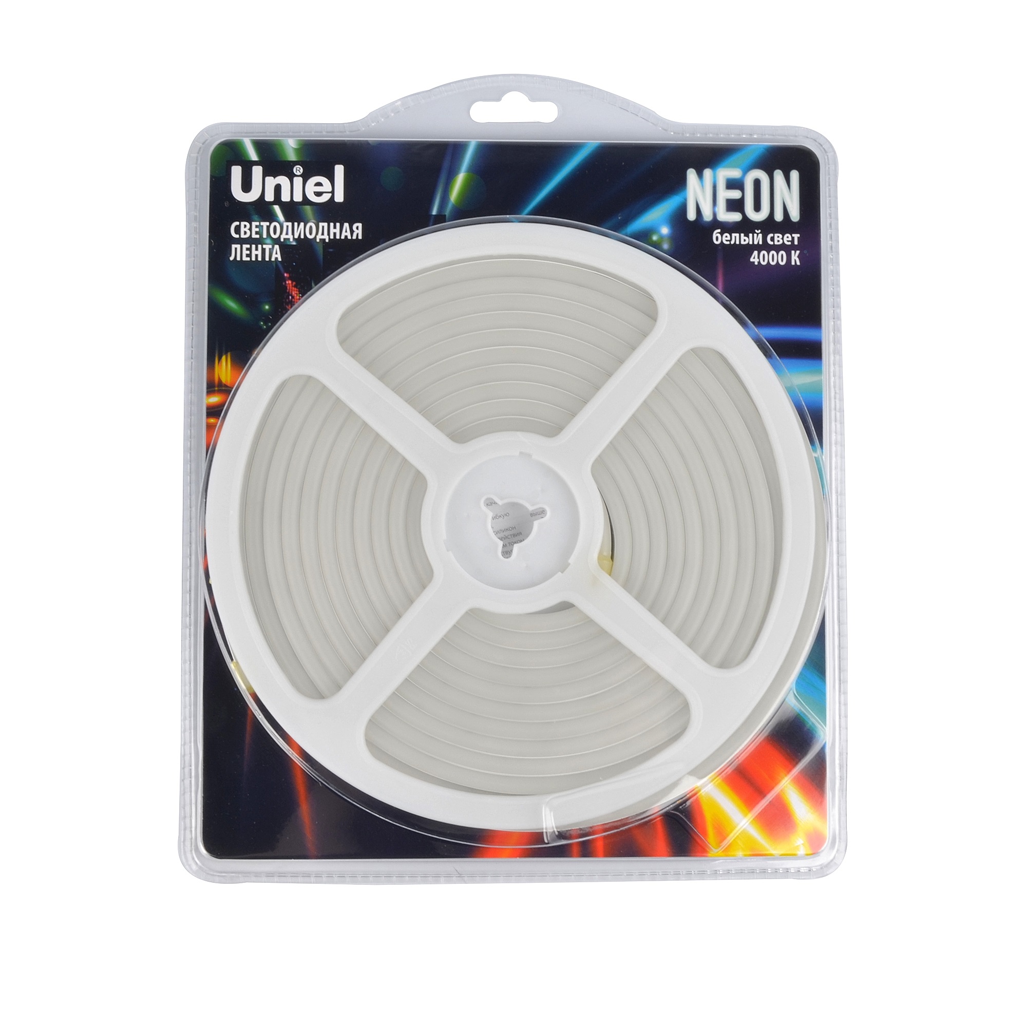 ULS-N01-2835-120LED-m-6mm-IP67-DC12V-9W-m-5M-4000K Светодиодная гибкая герметичная лента. NEON. Катушка 5м. в блистере. Белый свет 4000К. ТМ Uniel