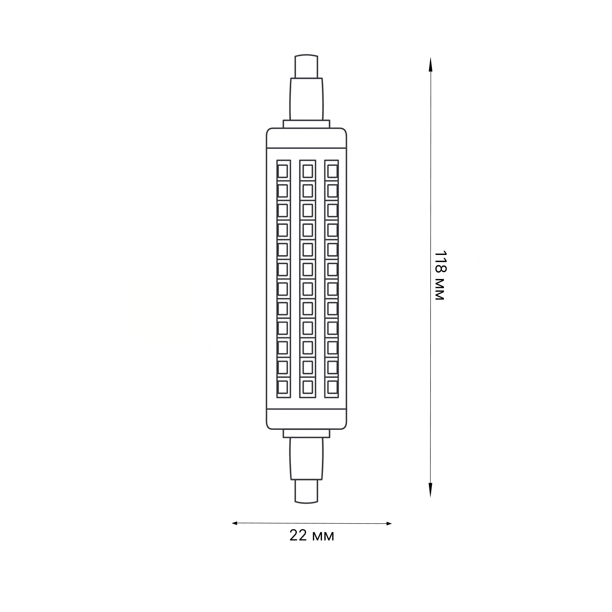 LED-J118-12W-4000K-R7s-CL PLZ06WH Лампа светодиодная. прозрачная. Белый свет 4000К. Картон. ТМ Uniel.