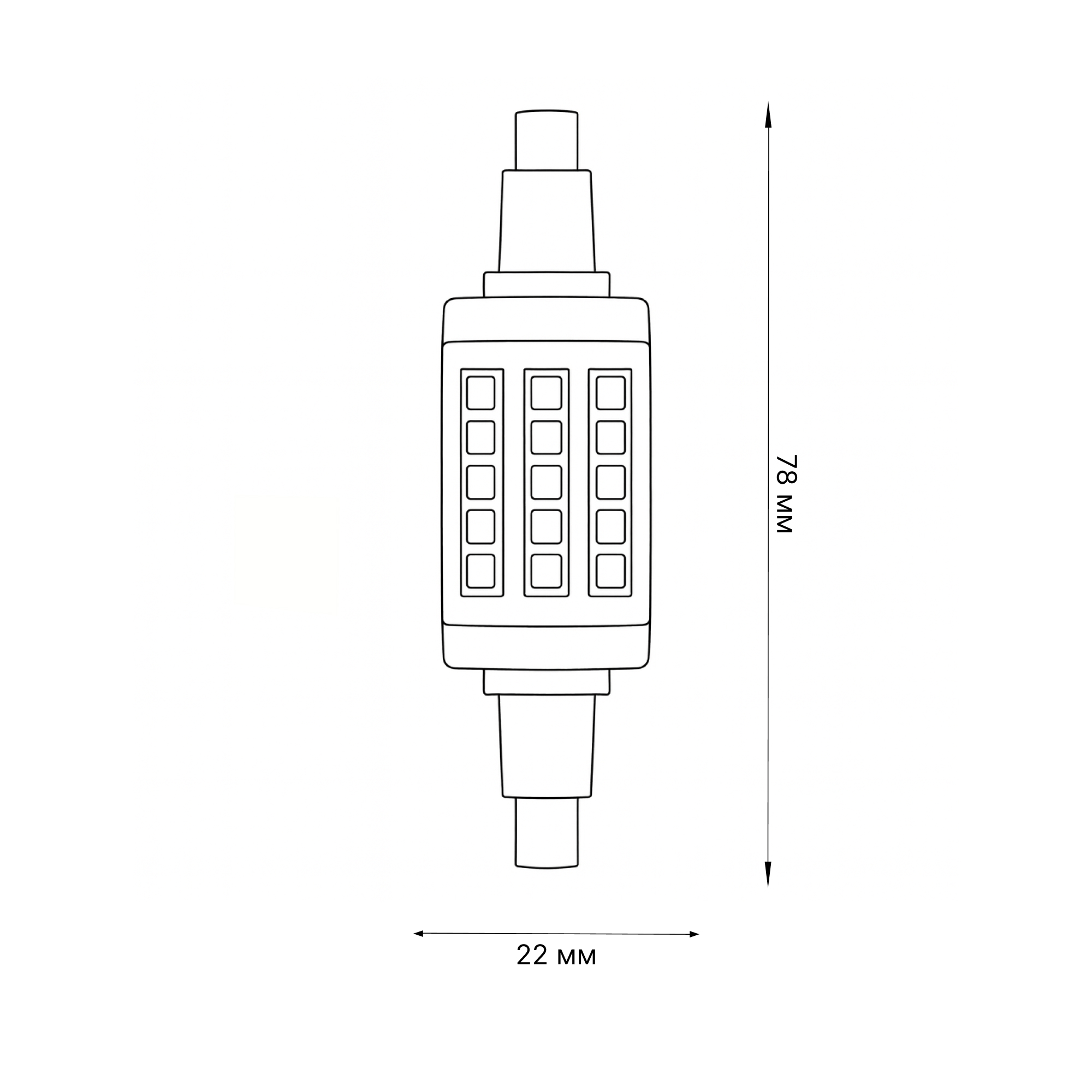 LED-J78-6W-4000K-R7s-CL PLZ06WH Лампа светодиодная. прозрачная. Белый свет 4000К. Картон. ТМ Uniel.