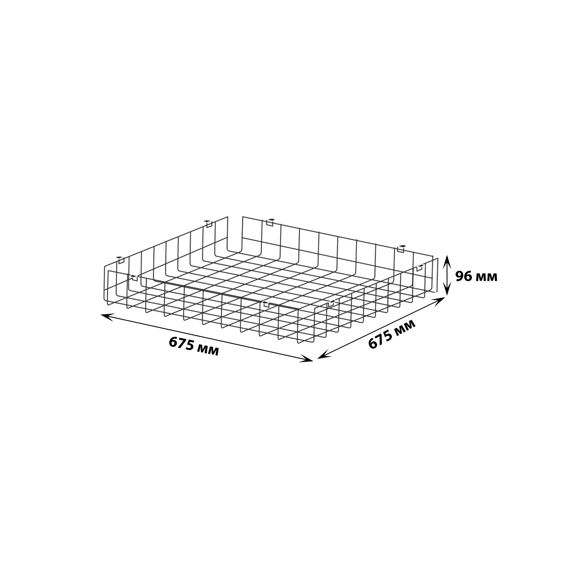UFL-V30A 6060 GREY Решетка защитная для панелей 595х595мм. ТМ Uniel