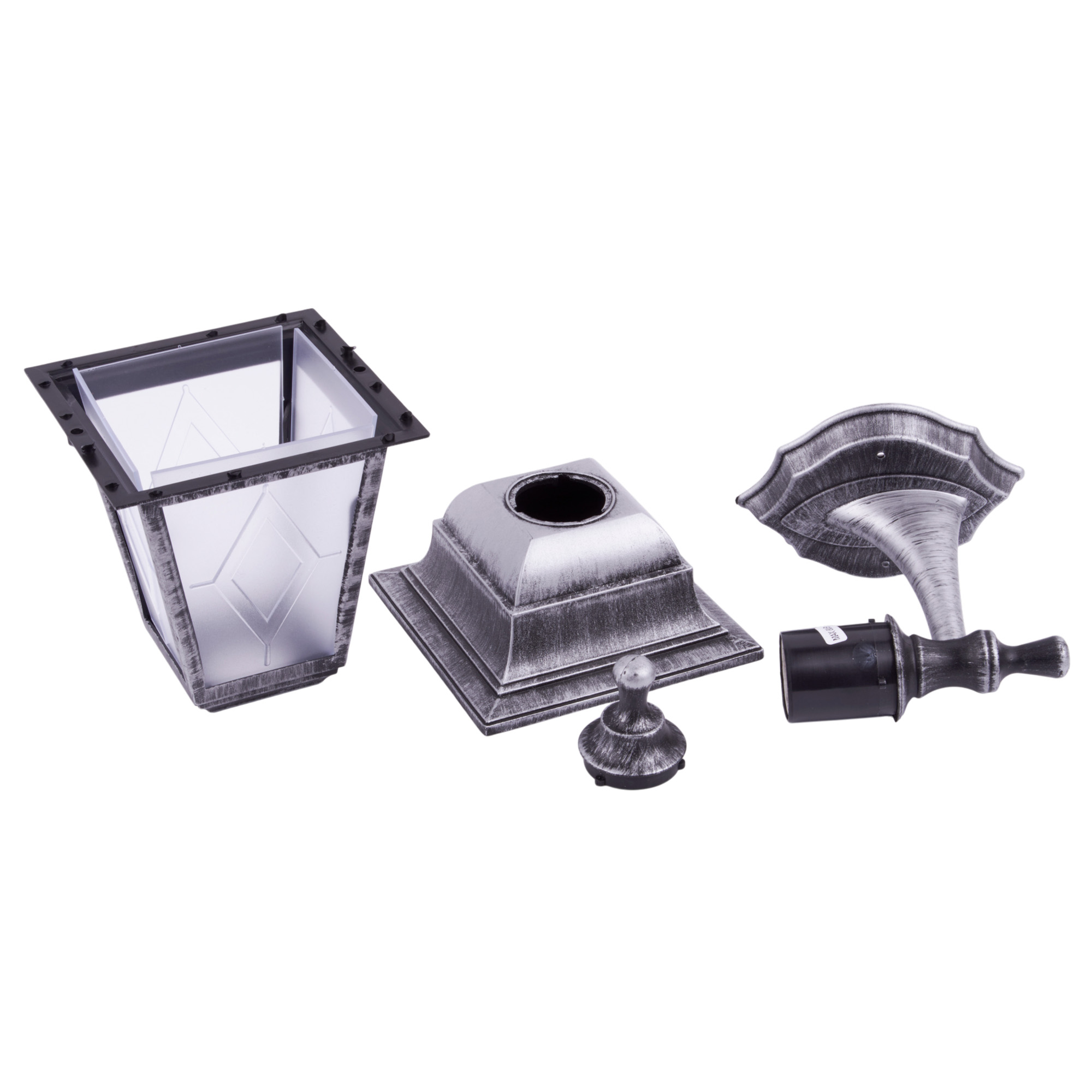 UUL-A01S 60W-E27 IP44 BLACK SILVER Светильник уличный. под лампу Е27. Архитектурный накладной. Корпус темно-серебристый. TM Uniel