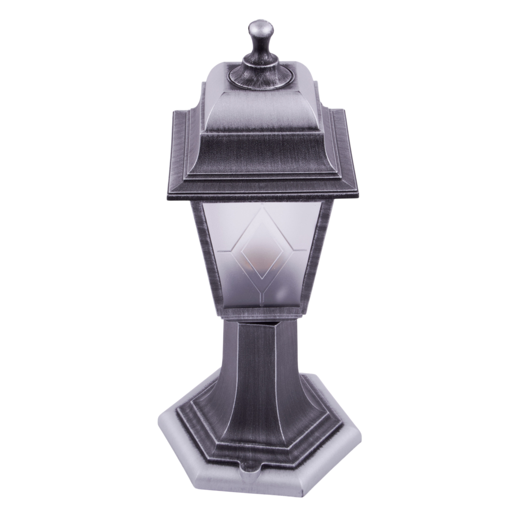 UUL-A01F 60W-E27 IP44 BLACK SILVER Светильник уличный. под лампу Е27. Архитектурный на столб. Корпус темно-серебристый. TM Uniel