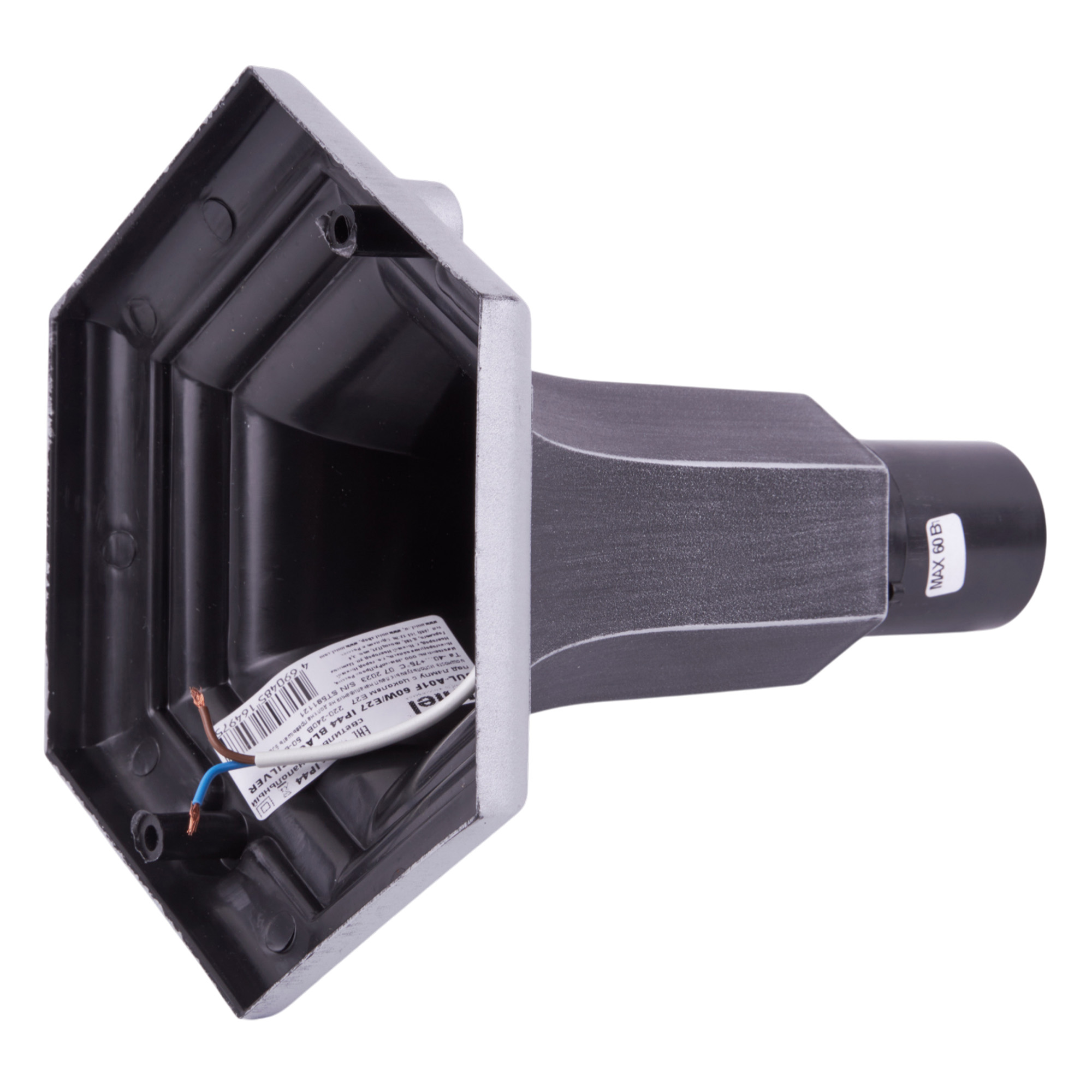UUL-A01F 60W-E27 IP44 BLACK SILVER Светильник уличный. под лампу Е27. Архитектурный на столб. Корпус темно-серебристый. TM Uniel