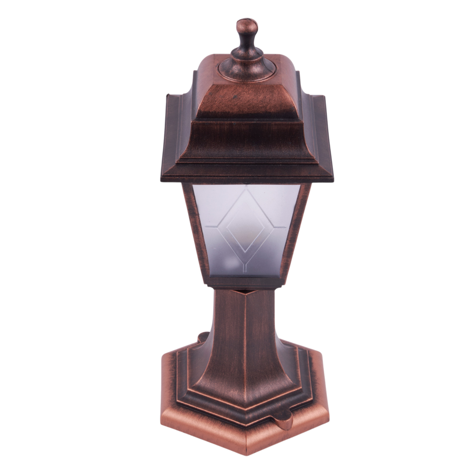 UUL-A01F 60W-E27 IP44 COPPER Светильник уличный. под лампу Е27. Архитектурный на столб. Цвет корпуса медный. TM Uniel