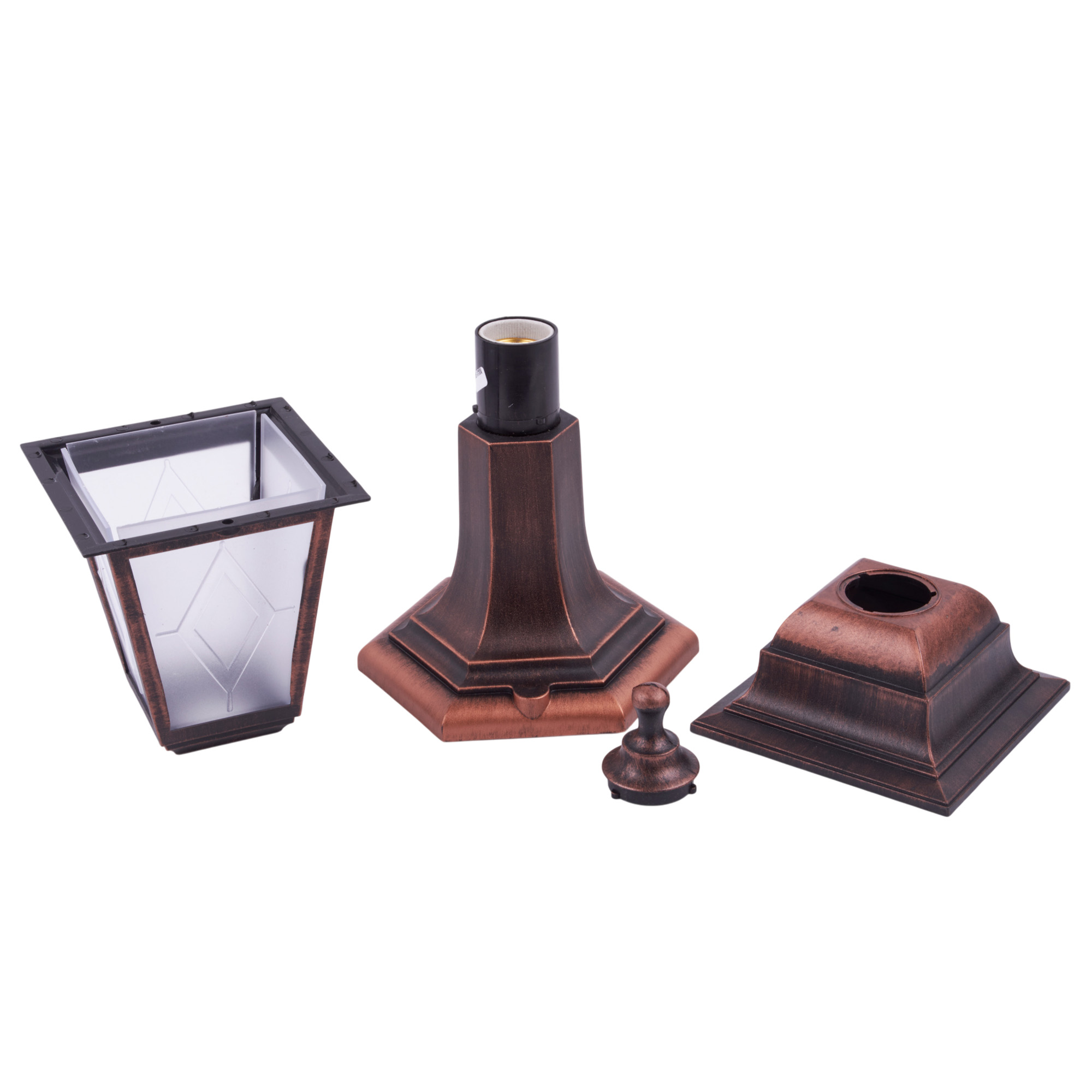 UUL-A01F 60W-E27 IP44 COPPER Светильник уличный. под лампу Е27. Архитектурный на столб. Цвет корпуса медный. TM Uniel
