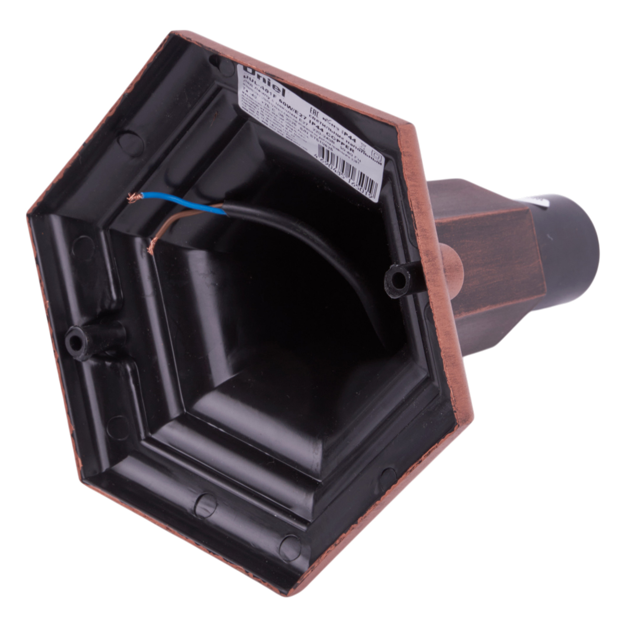 UUL-A01F 60W-E27 IP44 COPPER Светильник уличный. под лампу Е27. Архитектурный на столб. Цвет корпуса медный. TM Uniel