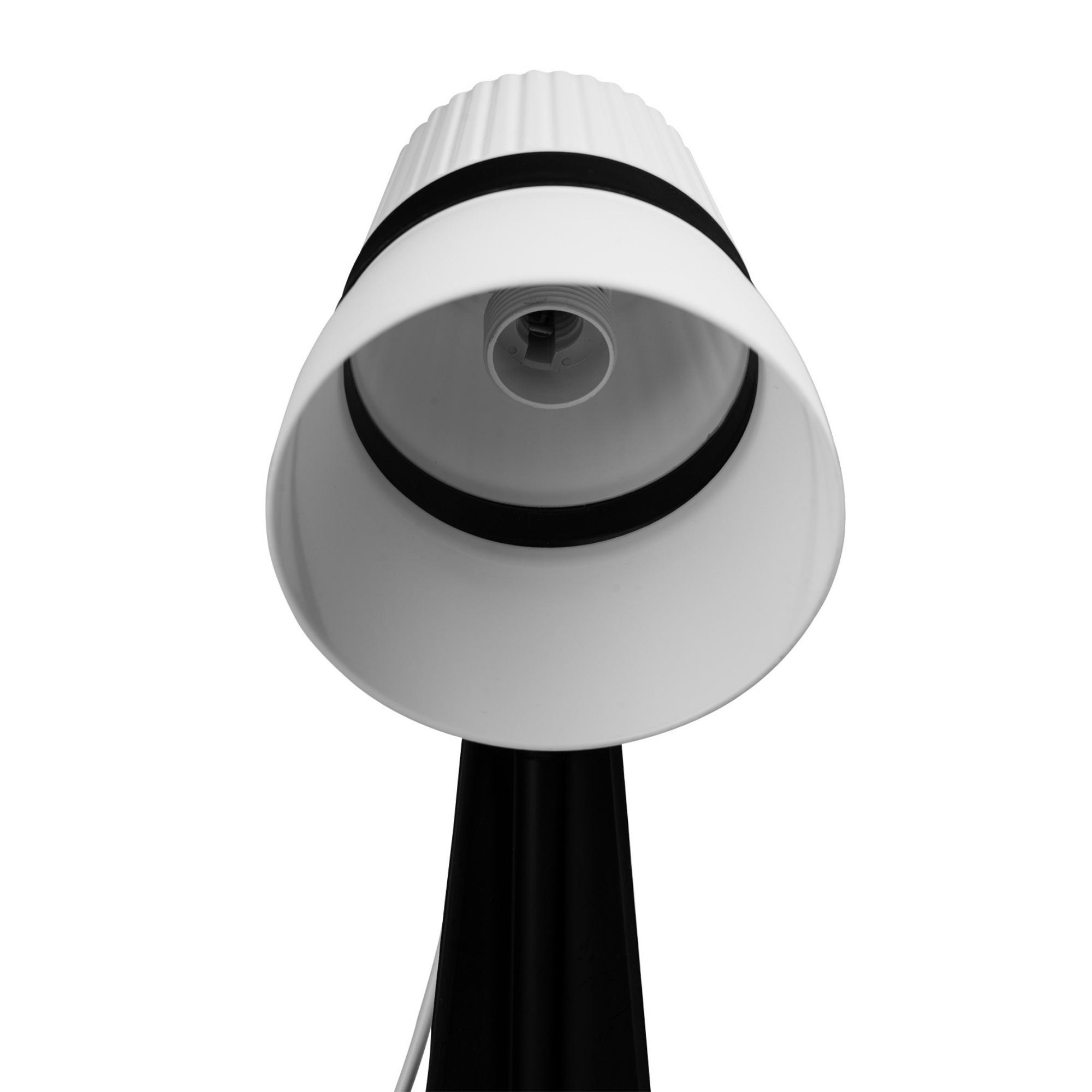 ULO-K22 D-E14-A BLACK-WHITE Светильник настольный. 40W. Цоколь E14. Механический выключатель. Черный с белым. ТМ Uniel