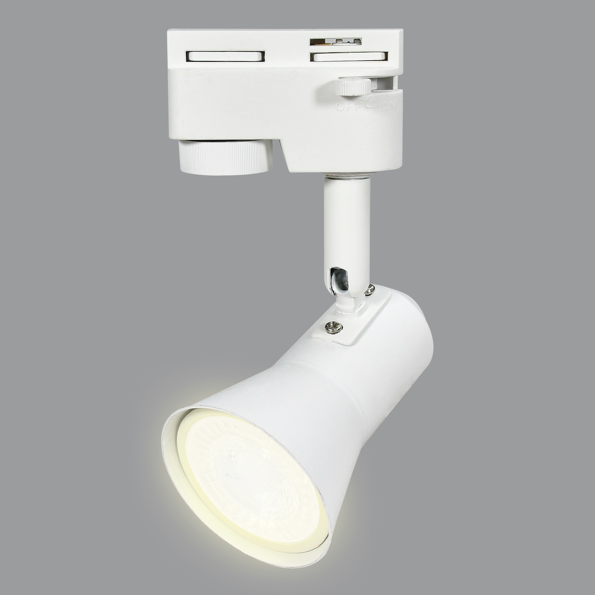UBL-Q323 GU10 WHITE Светильник-прожектор трековый. Под лампу GU10. Корпус белый. ТМ Volpe