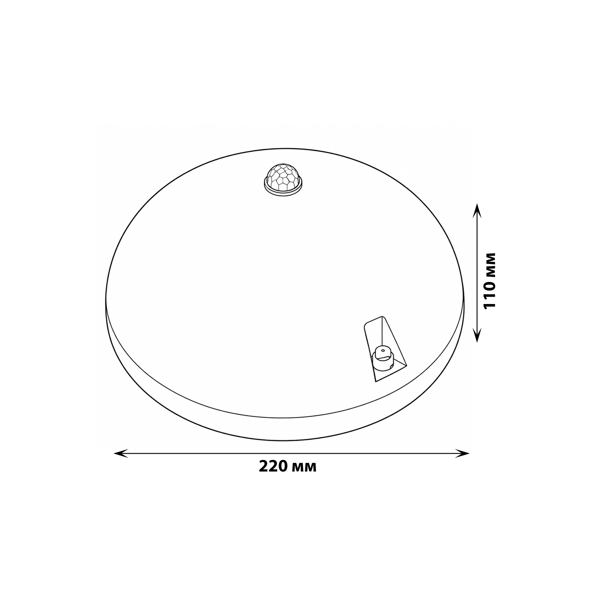 ULW-K20F 18W-6000K SENSOR IP54 WHITE Светильник светодиодный влагозащищенный. с датчиком движения. Круг. Дневной белый свет 6000K. 1600Лм. Диаметр 220мм. Корпус белый. ТМ Uniel
