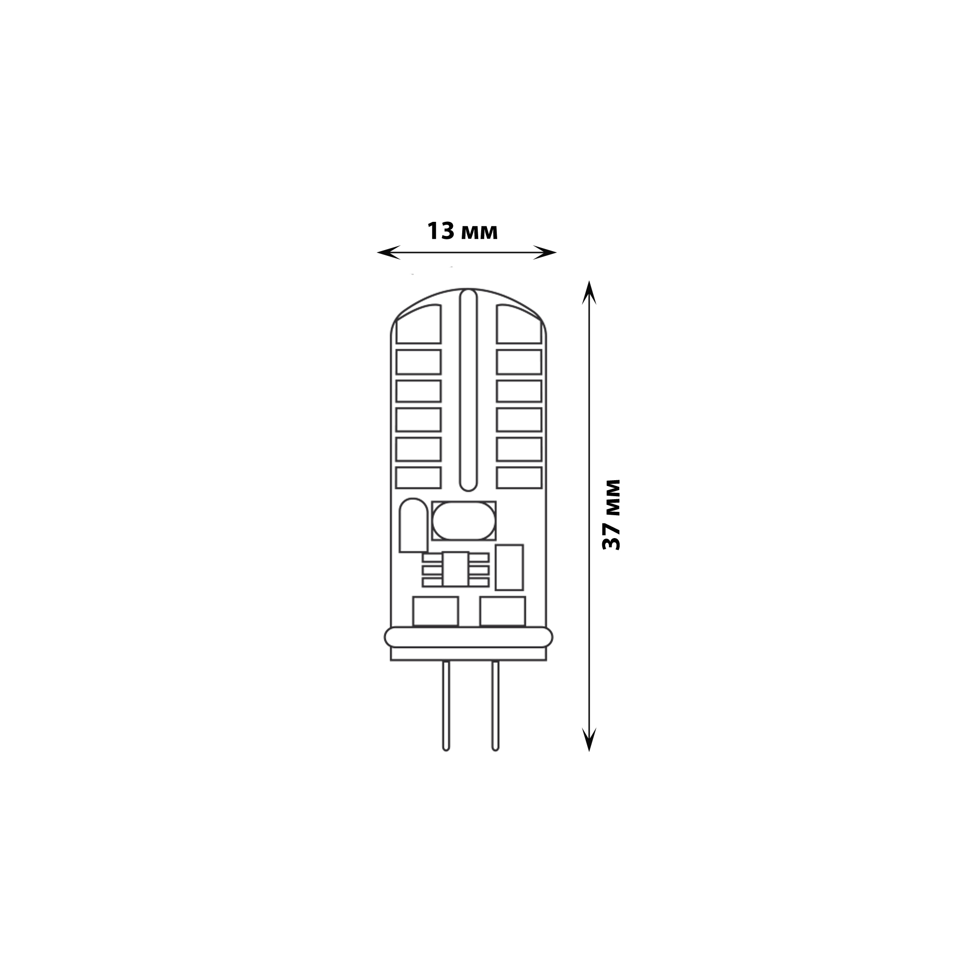 LED-JC-12-3W-4000K-G4-CL SIZ05TR Лампа светодиодная с силиконовым покрытием. Белый свет 4000К. Картон. ТМ Uniel