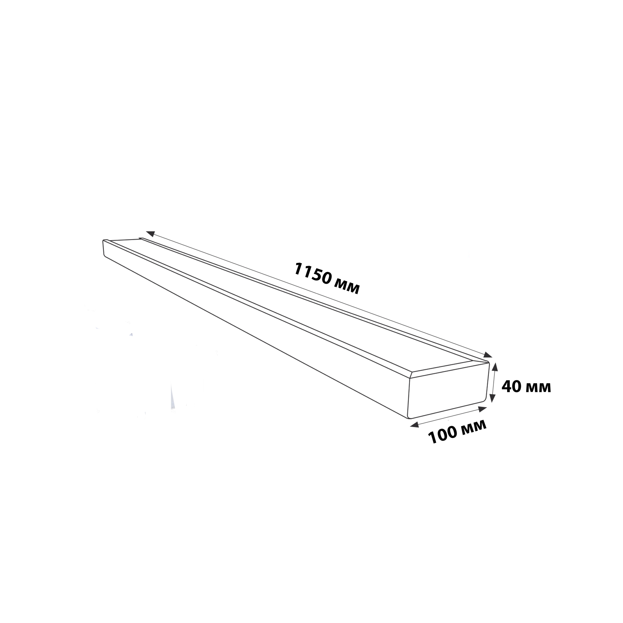 ULO-C50C 18W-3950К-L115 IP40 SCHOOL WHITE Светильник светодиодный с регулируемым кронштейном в-к. Для школьной доски. Белый свет 3950K. 2160Лм. Корпус белый. ТМ Uniel