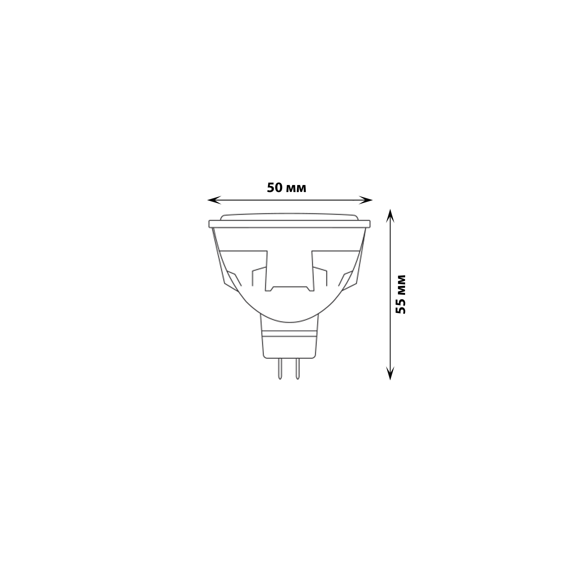 LED-JCDR 6W-6500K-GU5.3-FR PLP01WH Лампа светодиодная. Форма JCDR. матовая. Серия ЯРКАЯ. Дневной белый свет 6500K. Картон. ТМ Uniel