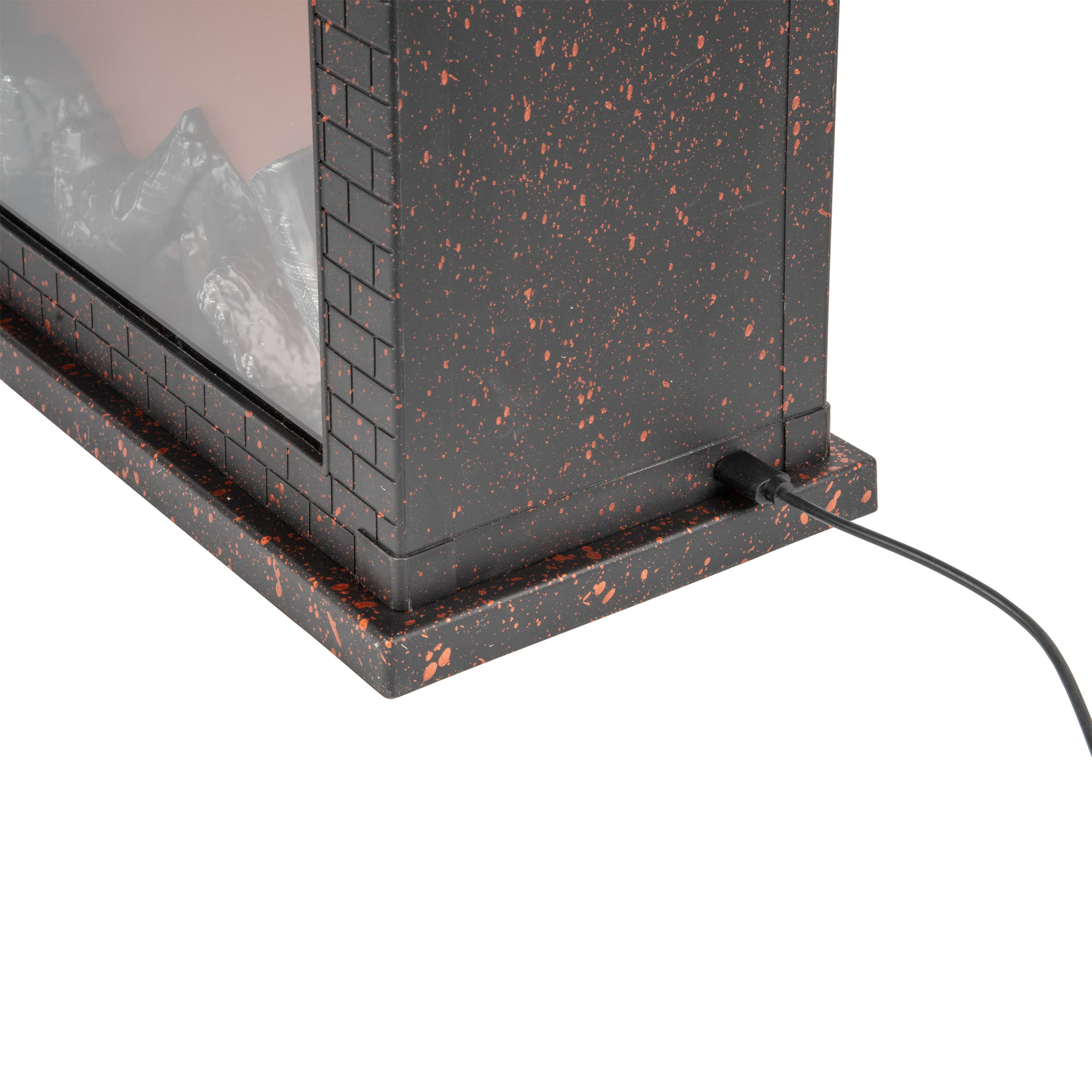 ULD-L2821-005-DNC-RED BLACK FIREPLACE Светильник светодиодный Камин с эффектом пламени. питание от батареек 3АА не в-к или USB в-к. 28х21см. 5 светодиодов. Корпус черный. TM Uniel