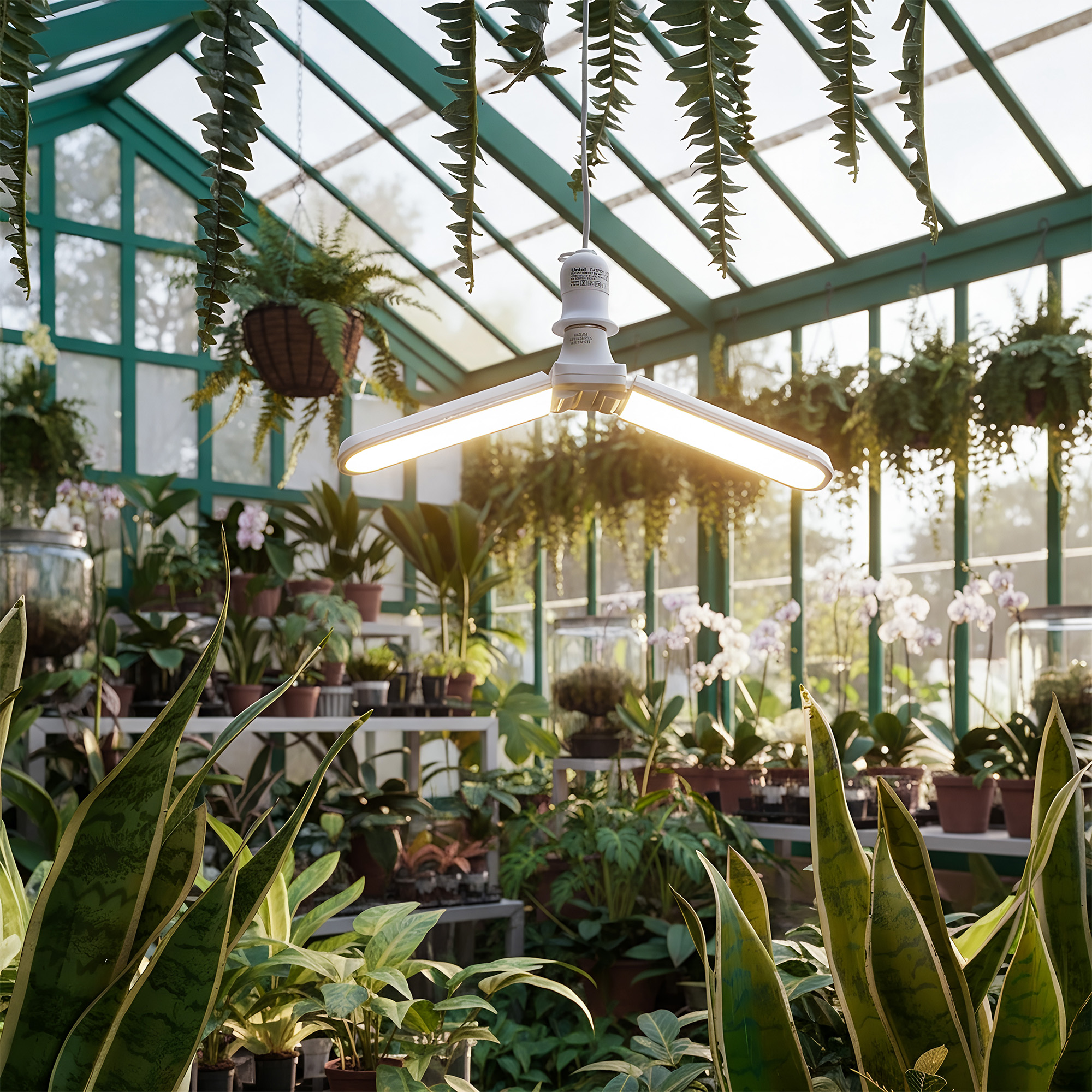 LED-P65-16W-SPFS-E27-CL-P2 PLP32WH Лампа светодиодная для растений. Форма P лепестковая. прозрачная. Спектр для фотосинтеза с высокой цветопередачей. Картон. ТМ Uniel