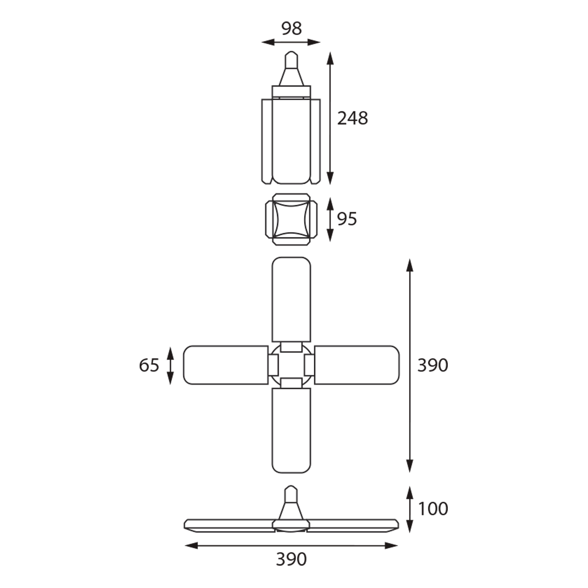 LED-P65-32W-SPFS-E27-CL-P4 PLP32WH Лампа светодиодная для растений. Форма P лепестковая. прозрачная. Спектр для фотосинтеза с высокой цветопередачей. Картон. ТМ Uniel