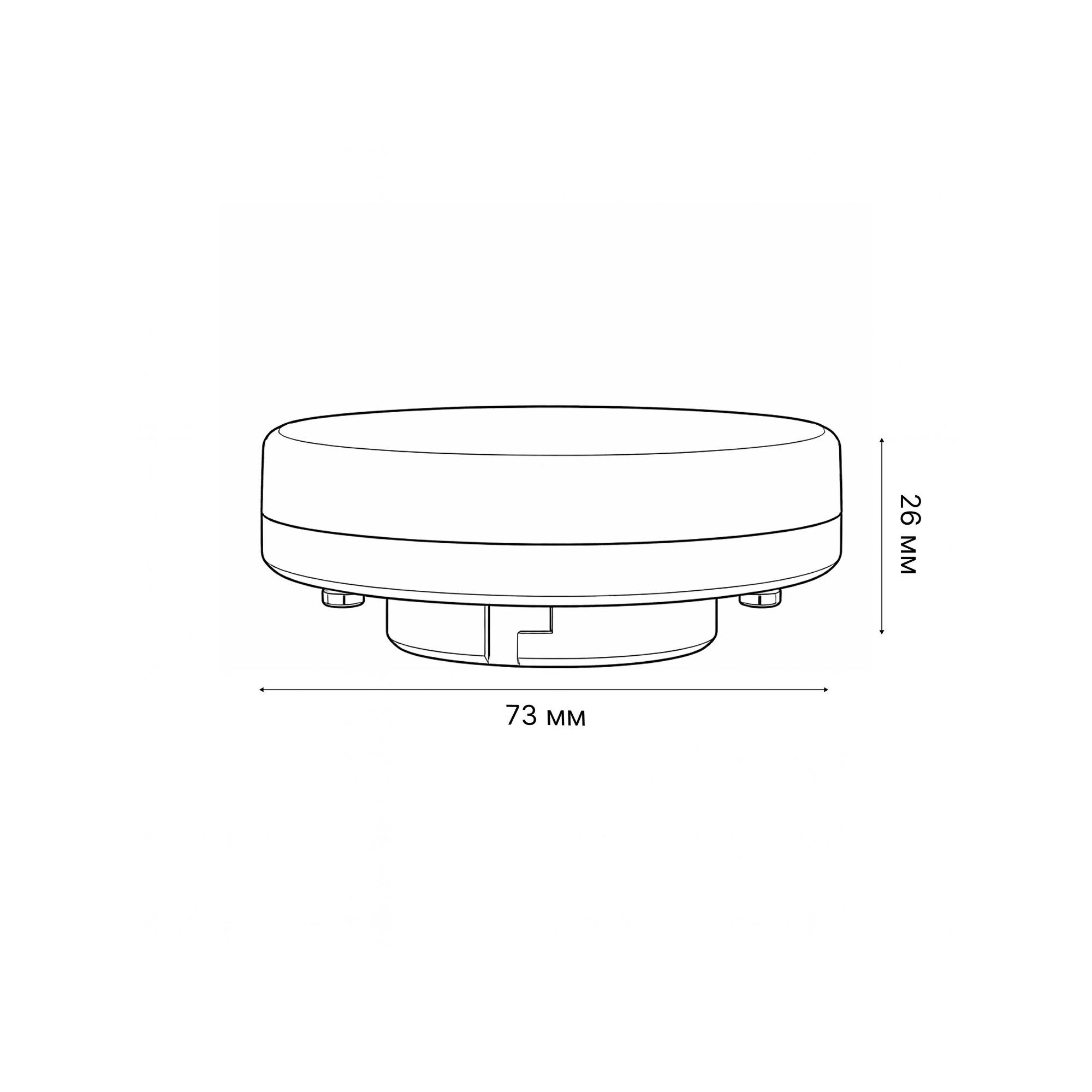 LED-GX53-12W-3000K-GX53-FR-NR Лампа светодиодная. матовая. Серия Norma. Теплый белый свет 3000K. Картон. ТМ Volpe