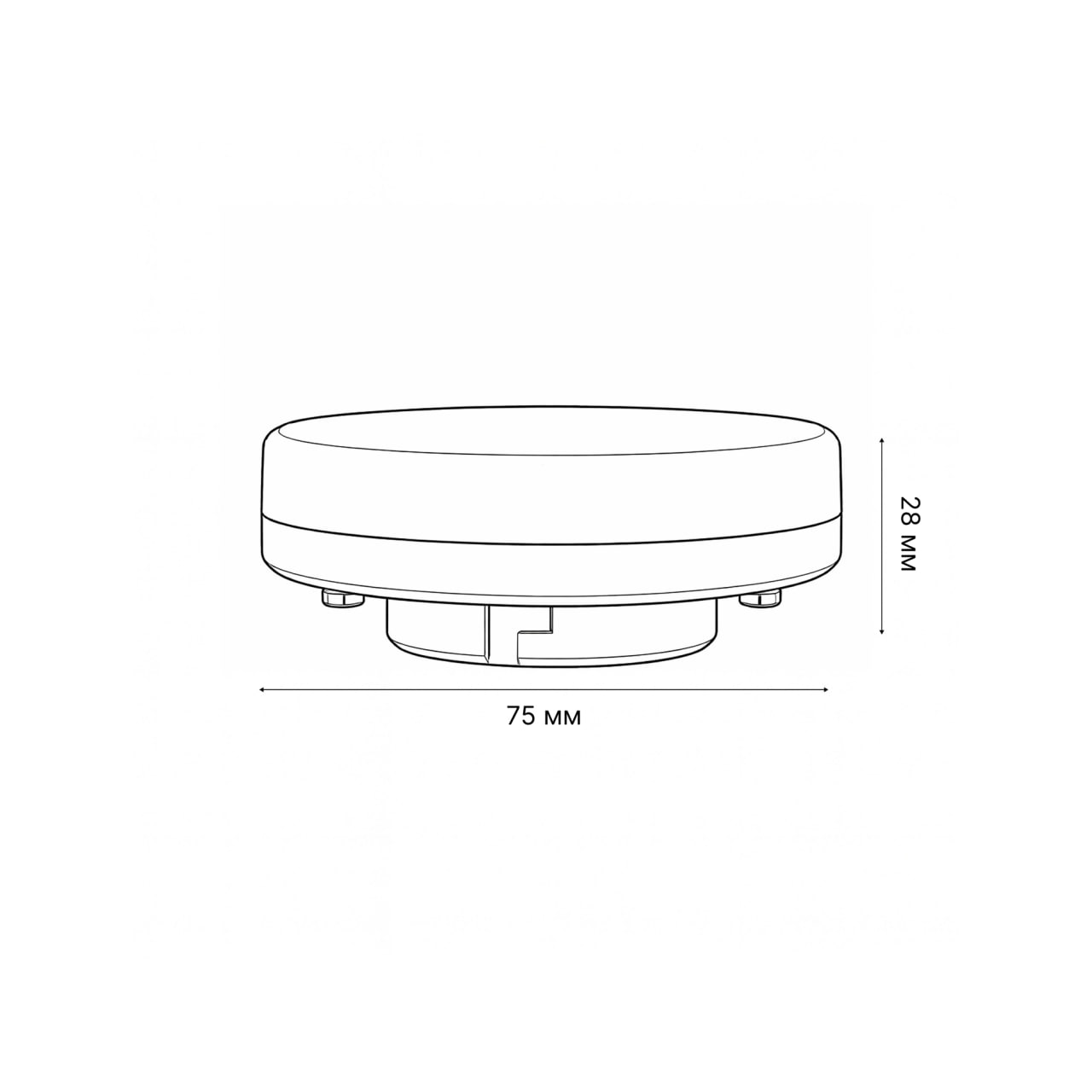 LED-GX53-15W-3000K-GX53-FR-NR Лампа светодиодная. матовая. Серия Norma. Теплый белый свет 3000K. Картон. ТМ Volpe