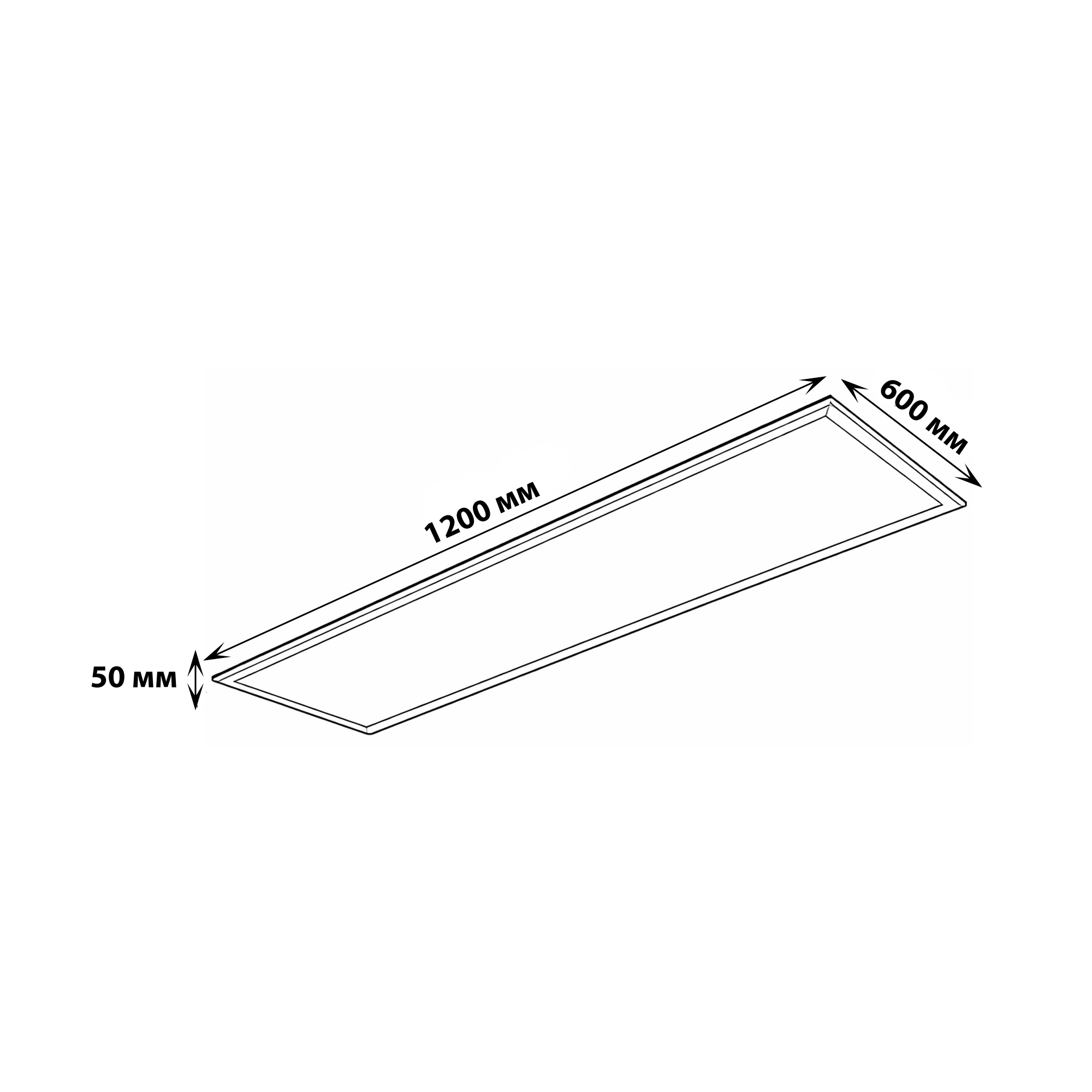 ULP-60120 54W-5000K IP54 CLIP-IN CUATRO OPAL Светильник светодиодный потолочный встраиваемый. Дневной свет 5000K. 1200х600х50 мм. В комплекте с и-п. Сталь. ТМ Uniel