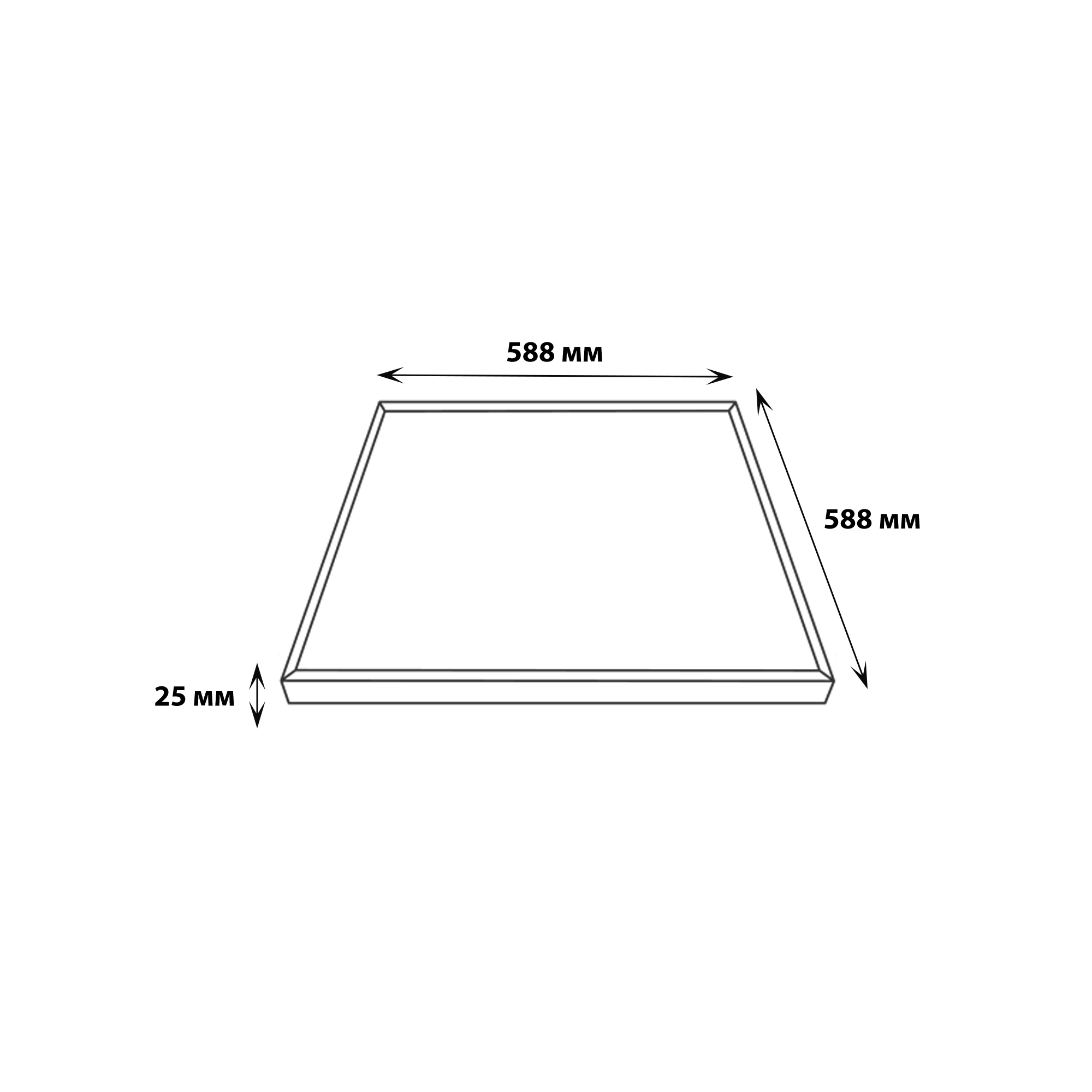 ULP-6060-36W-6500К IP40 GRILYATO OPAL SMOOTH Светильник светодиодный потолочный универсальный. Дневной равномерный свет 6500K. 4200Лм. 588X588x25мм. Корпус белый. В комплекте с и-п. ТМ Uniel