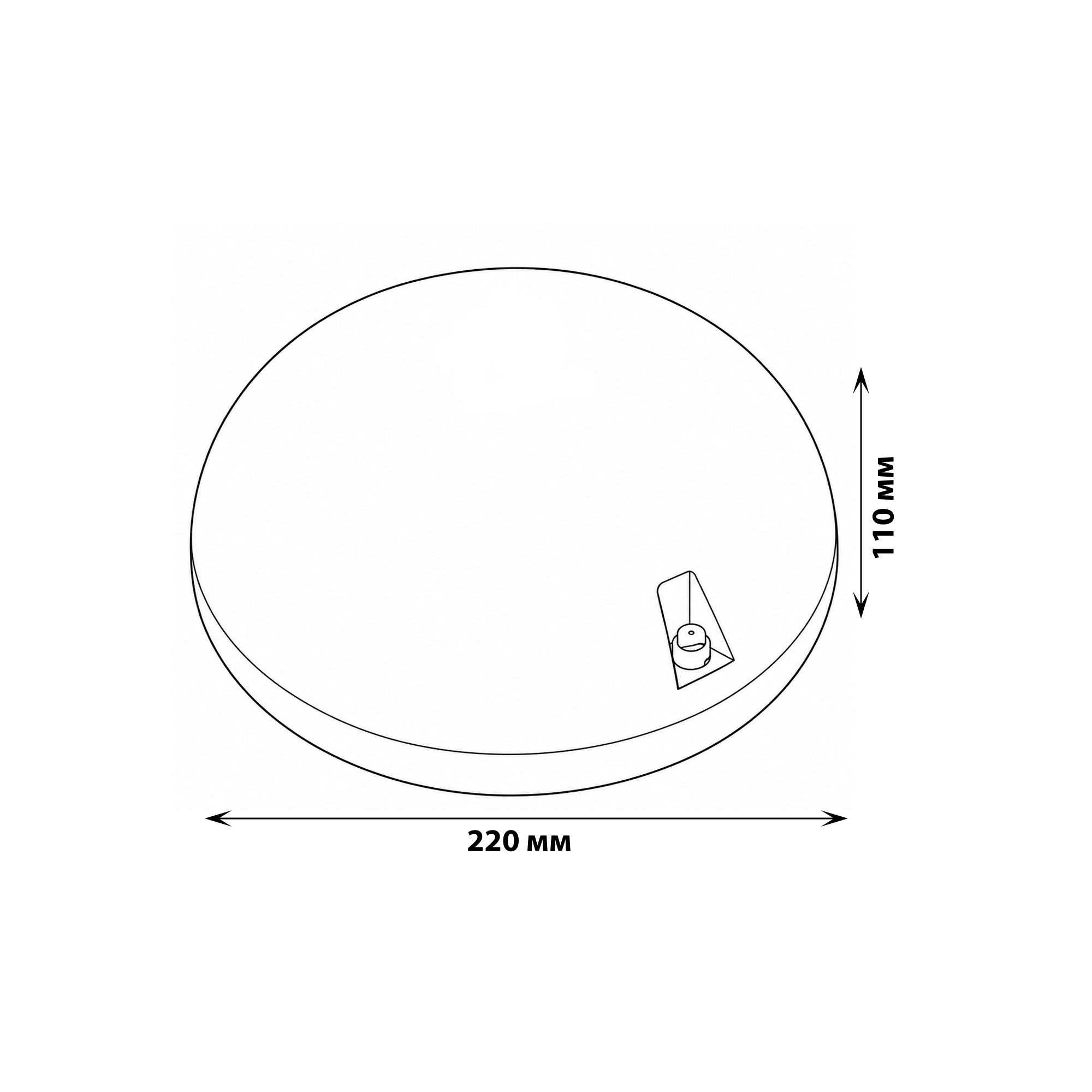 ULW-K20E 18W-4000K IP54 WHITE Светильник светодиодный влагозащищенный. Круг. Белый свет 4000K. 1600Лм. Диаметр 220мм. Корпус белый. ТМ Uniel