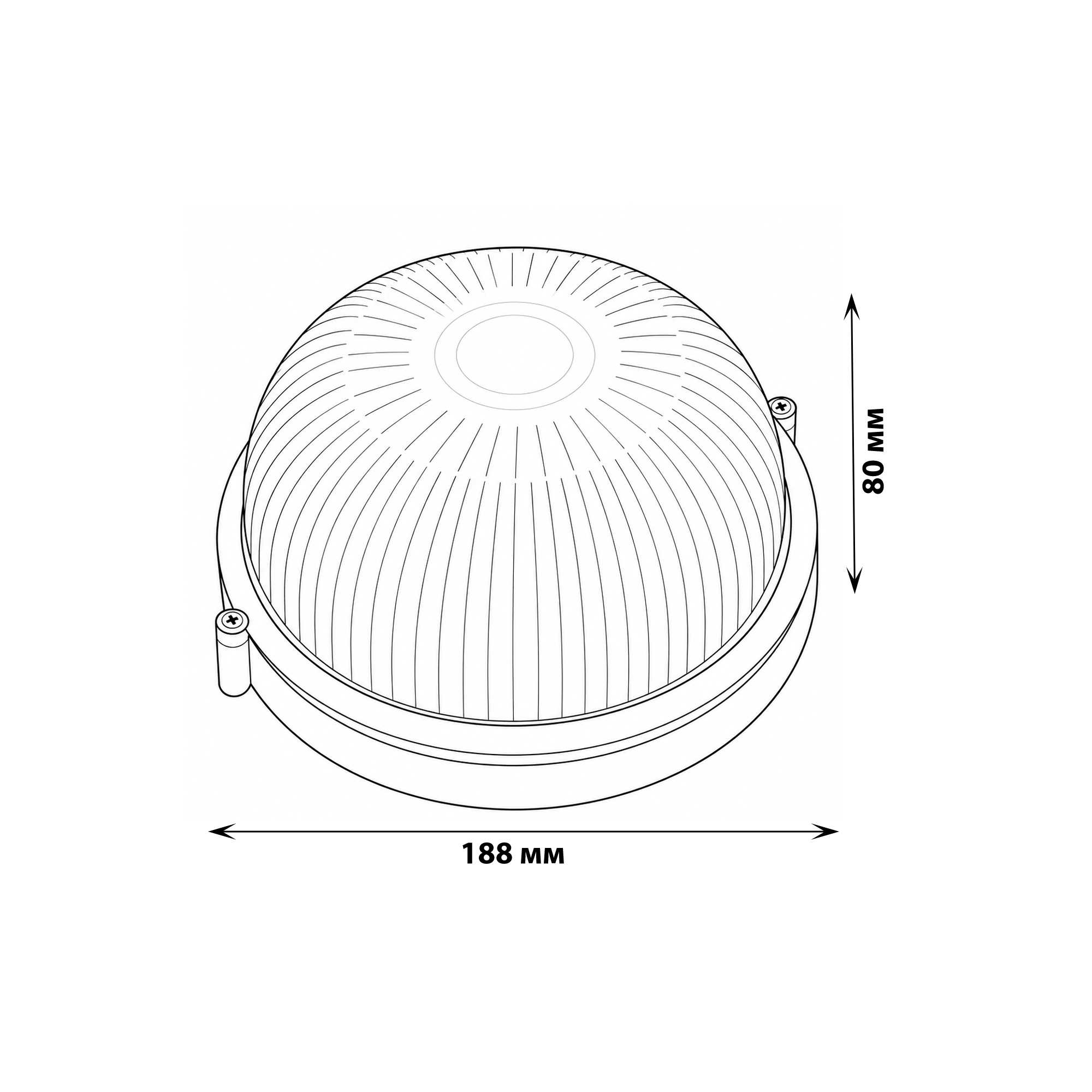 ULW-K21A 8W-4000K IP54 WHITE Светильник светодиодный влагозащищенный. Круг. Белый свет 4000K. 600Лм. Диаметр 188мм. Корпус белый. ТМ Uniel
