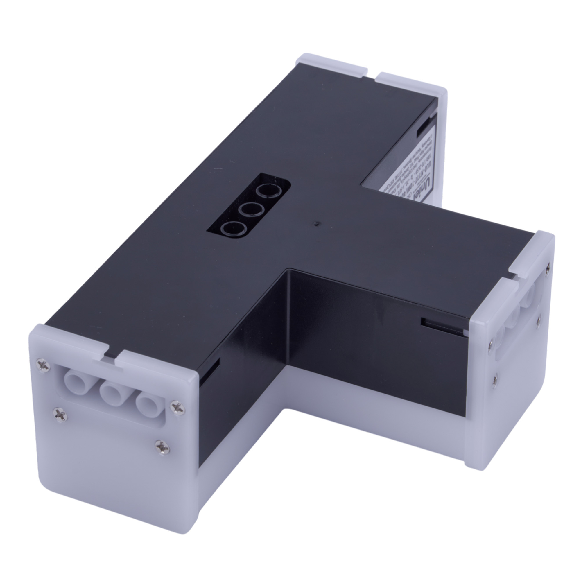 ULO-N11T-10W-6500K IP40 BLACK Светильник светодиодный T-образный. Белый свет 6500K. 2000Лм. Алюминий. Цвет черный. TM Uniel