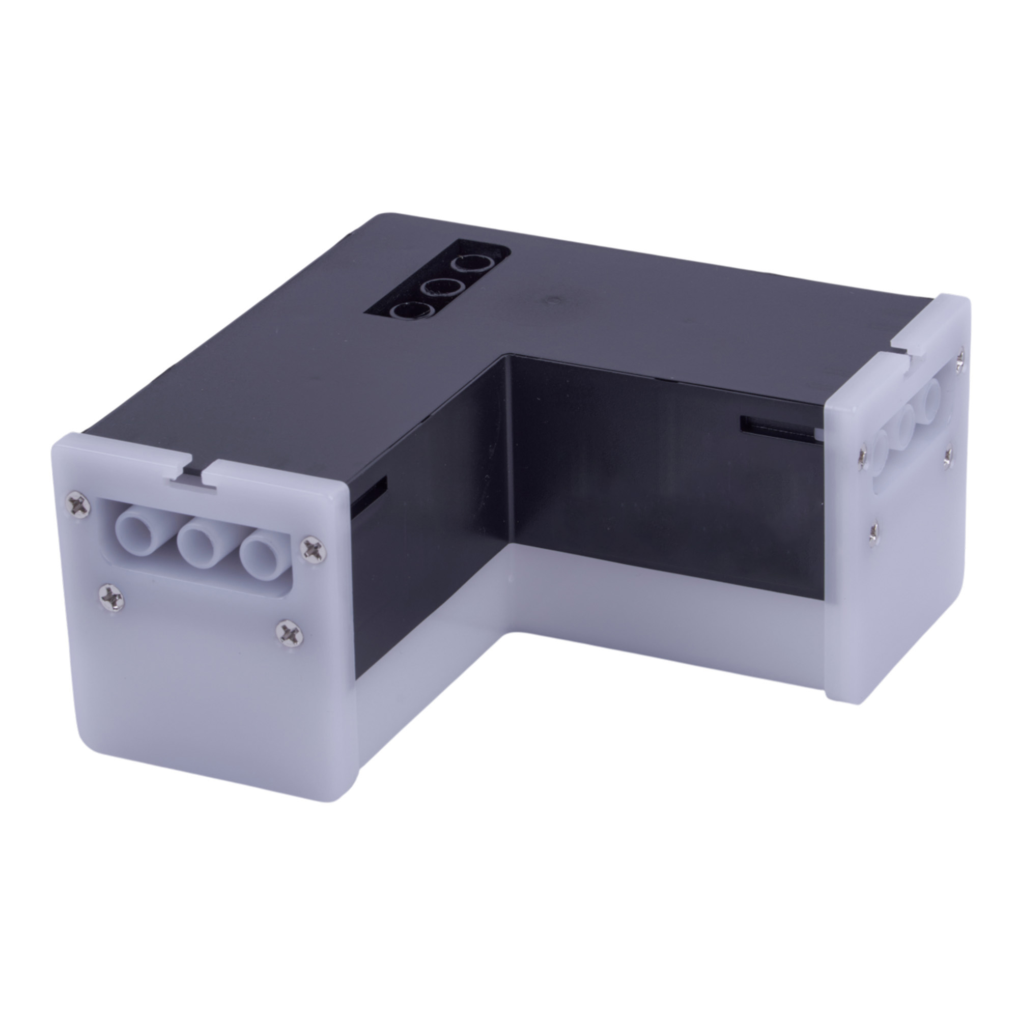 ULO-N11L-8W-6500K-90D IP40 BLACK Светильник светодиодный L-образный. Угол 90 градусов. Белый свет 4000K. 2000Лм. Алюминий. Цвет черный. TM Uniel