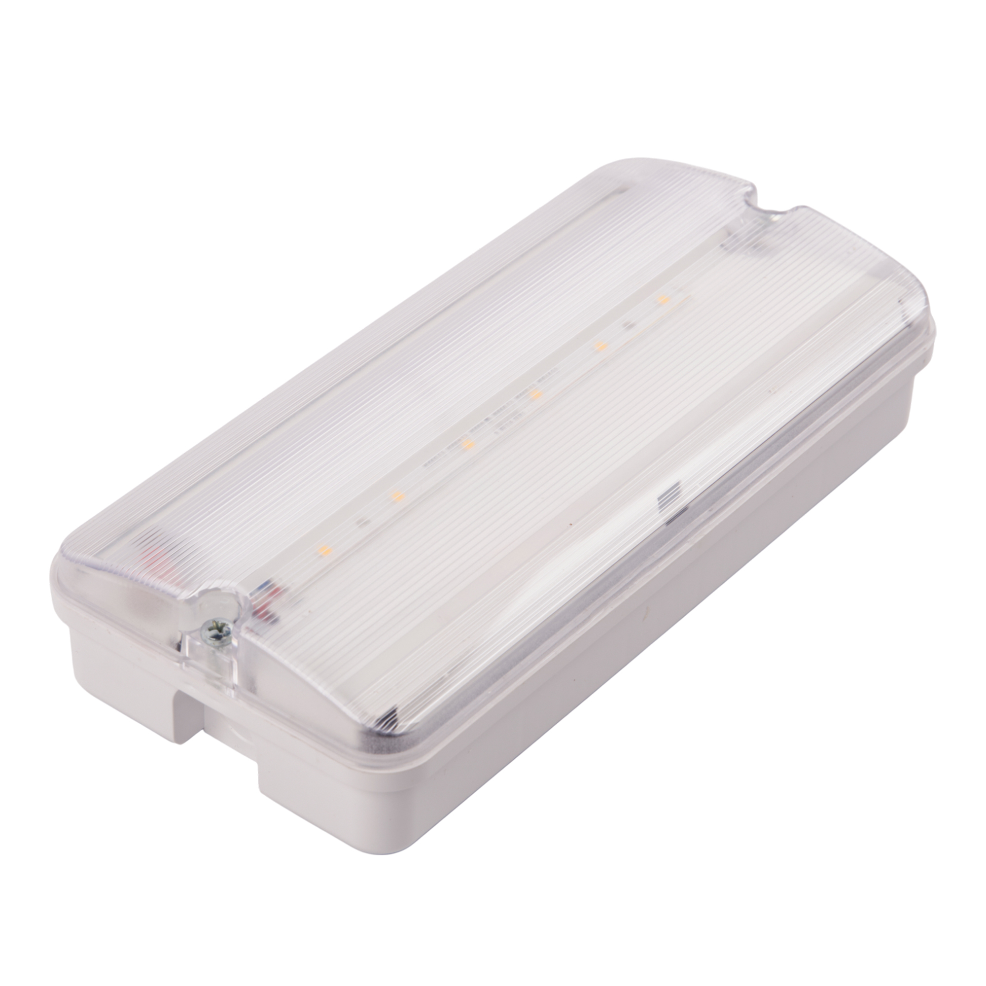 ULW-K25B 6W-4000K-EMG IP65 WHITE Светильник светодиодный влагозащищенный с БАП. Белый свет 4000K. 660Лм. Размер 220x105x50мм. Корпус белый. ТМ Uniel