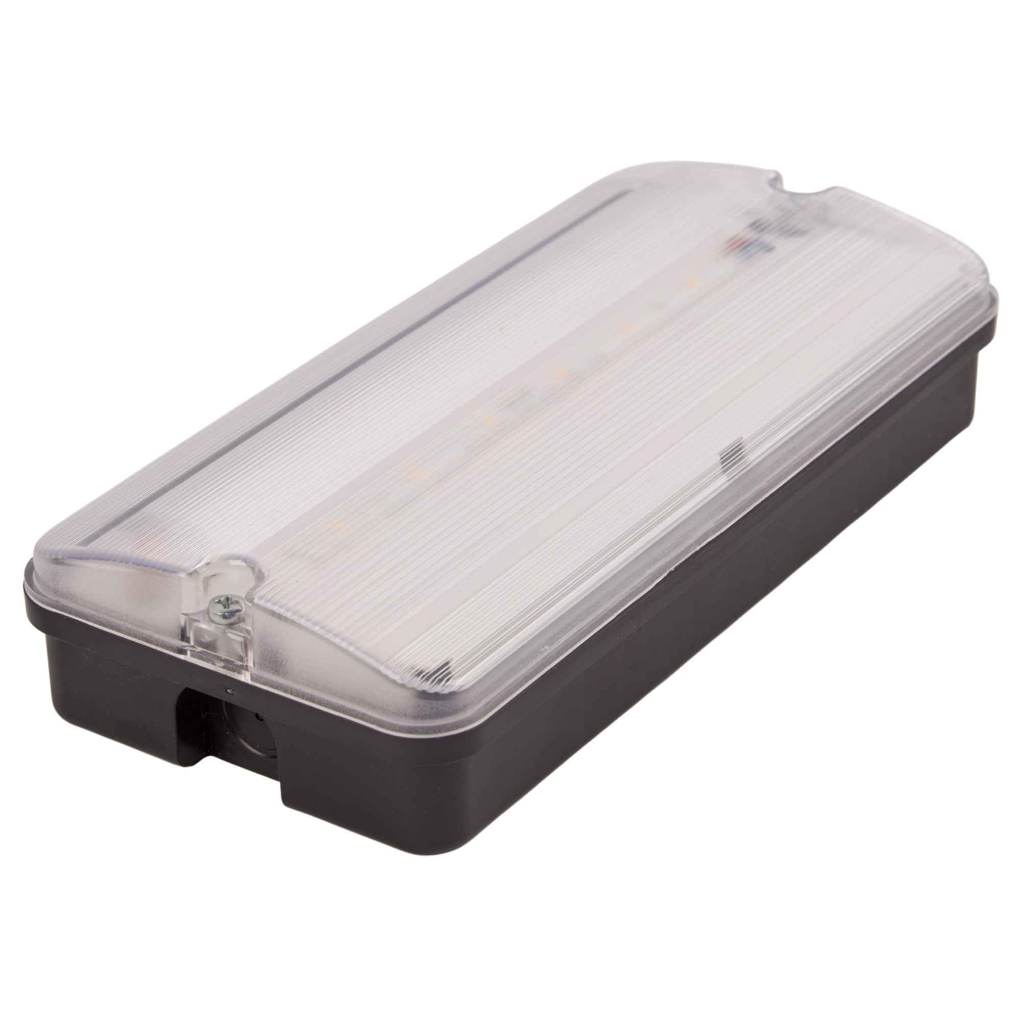 ULW-K25B 6W-4000K-EMG IP65 BLACK Светильник светодиодный влагозащищенный с БАП. Белый свет 4000K. 660Лм. Размер 220x105x50мм. Корпус чёрный. ТМ Uniel