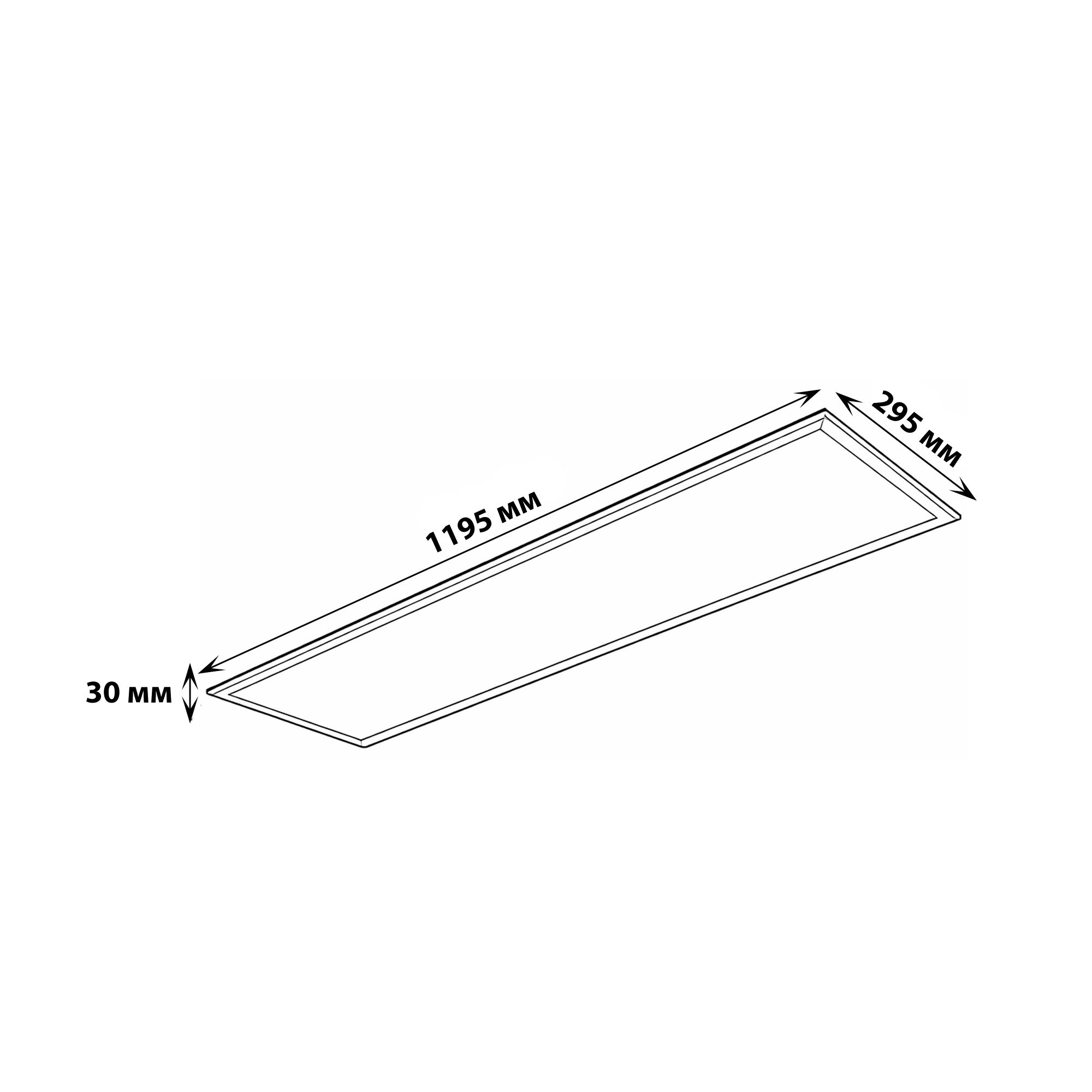 ULP-30120 36W-4000K-LL IP40 PREMIUM+ OPAL WHITE Светильник светодиодный потолочный встраиваемый. Белый свет 4000K. 3900Лм. Корпус белый. В комплекте с и-п. ТМ Uniel
