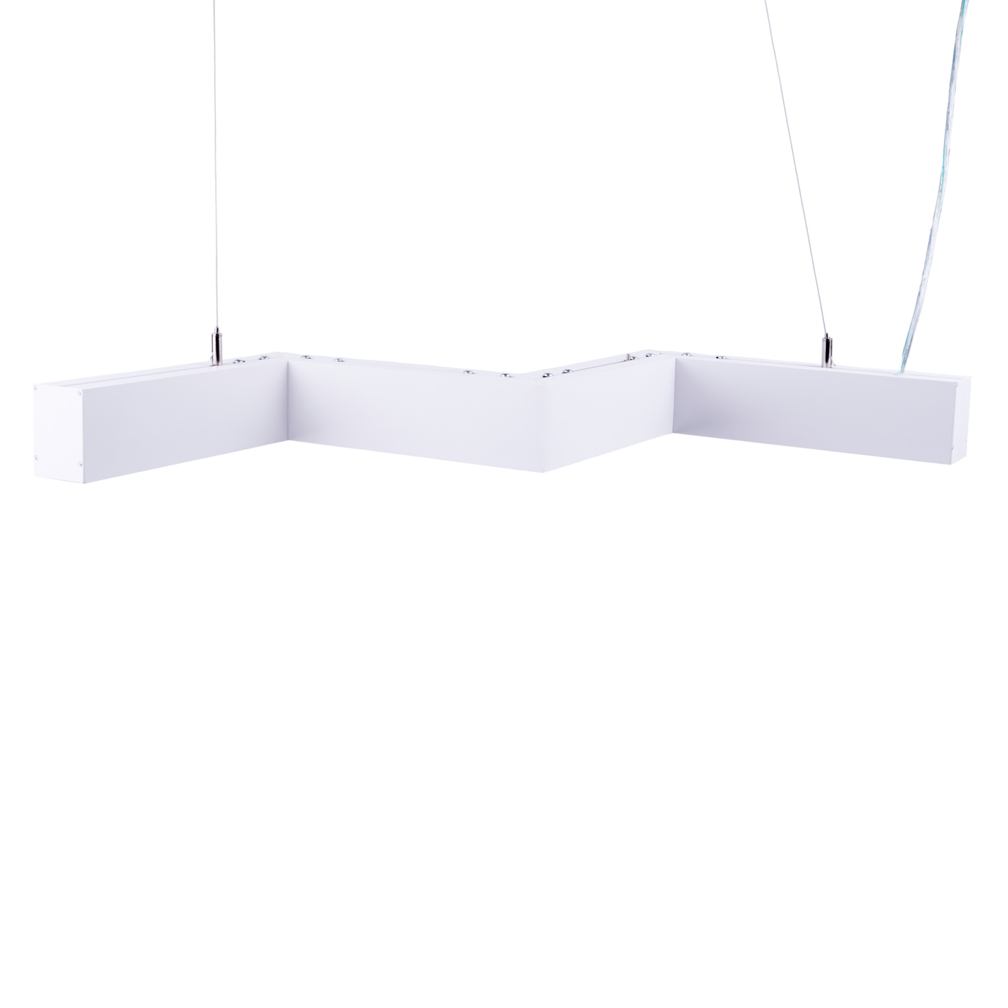 ULO-K19A 50W-4000K-Z50-200 IP40 WHITE Светильник линейный светодиодный подвесной. Зигзагообразный. профиль 50x70мм. Белый свет 4000K. 5000Лм. Алюминий. Цвет белый. TM Uniel