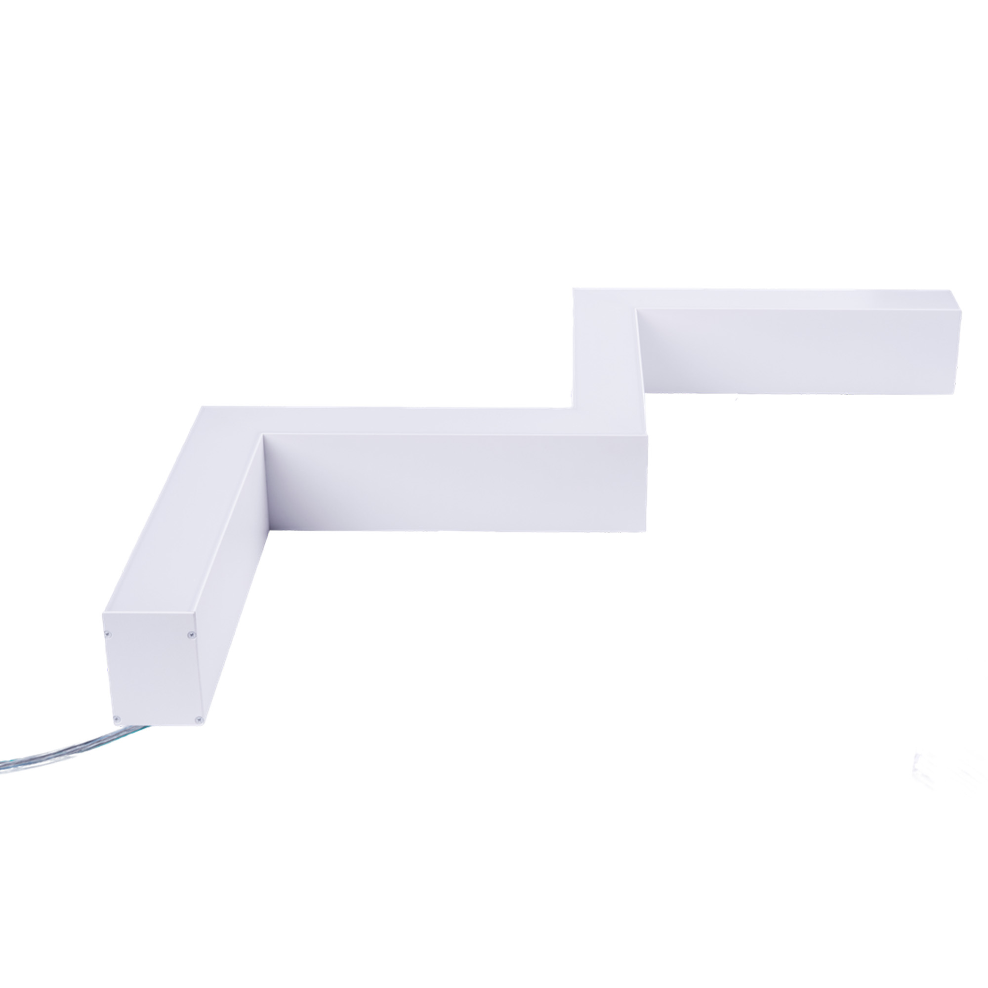 ULO-K19A 50W-4000K-Z50-200 IP40 WHITE Светильник линейный светодиодный подвесной. Зигзагообразный. профиль 50x70мм. Белый свет 4000K. 5000Лм. Алюминий. Цвет белый. TM Uniel