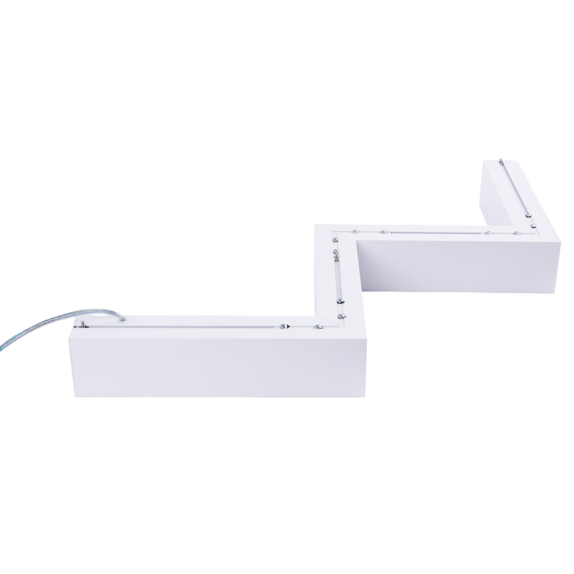 ULO-K19A 50W-4000K-Z50-200 IP40 WHITE Светильник линейный светодиодный подвесной. Зигзагообразный. профиль 50x70мм. Белый свет 4000K. 5000Лм. Алюминий. Цвет белый. TM Uniel