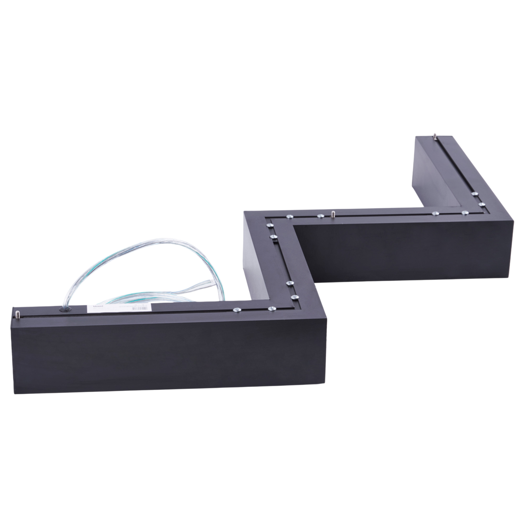 ULO-K19A 48W-4000K-Z50-200 IP40 BLACK Светильник линейный светодиодный подвесной. Зигзагообразный. профиль 50x70мм. Белый свет 4000K. 5000Лм. Алюминий. Цвет черный. TM Uniel