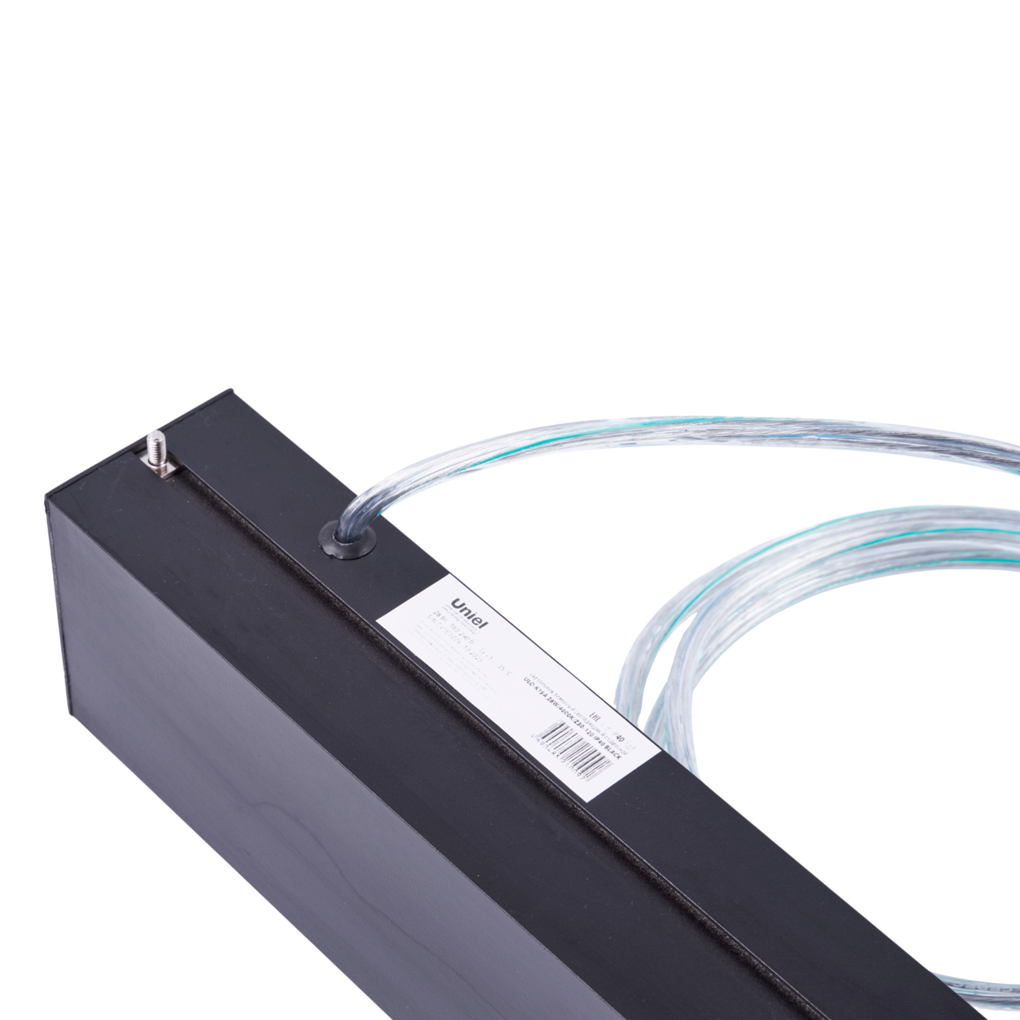 ULO-K19A 48W-4000K-Z50-200 IP40 BLACK Светильник линейный светодиодный подвесной. Зигзагообразный. профиль 50x70мм. Белый свет 4000K. 5000Лм. Алюминий. Цвет черный. TM Uniel