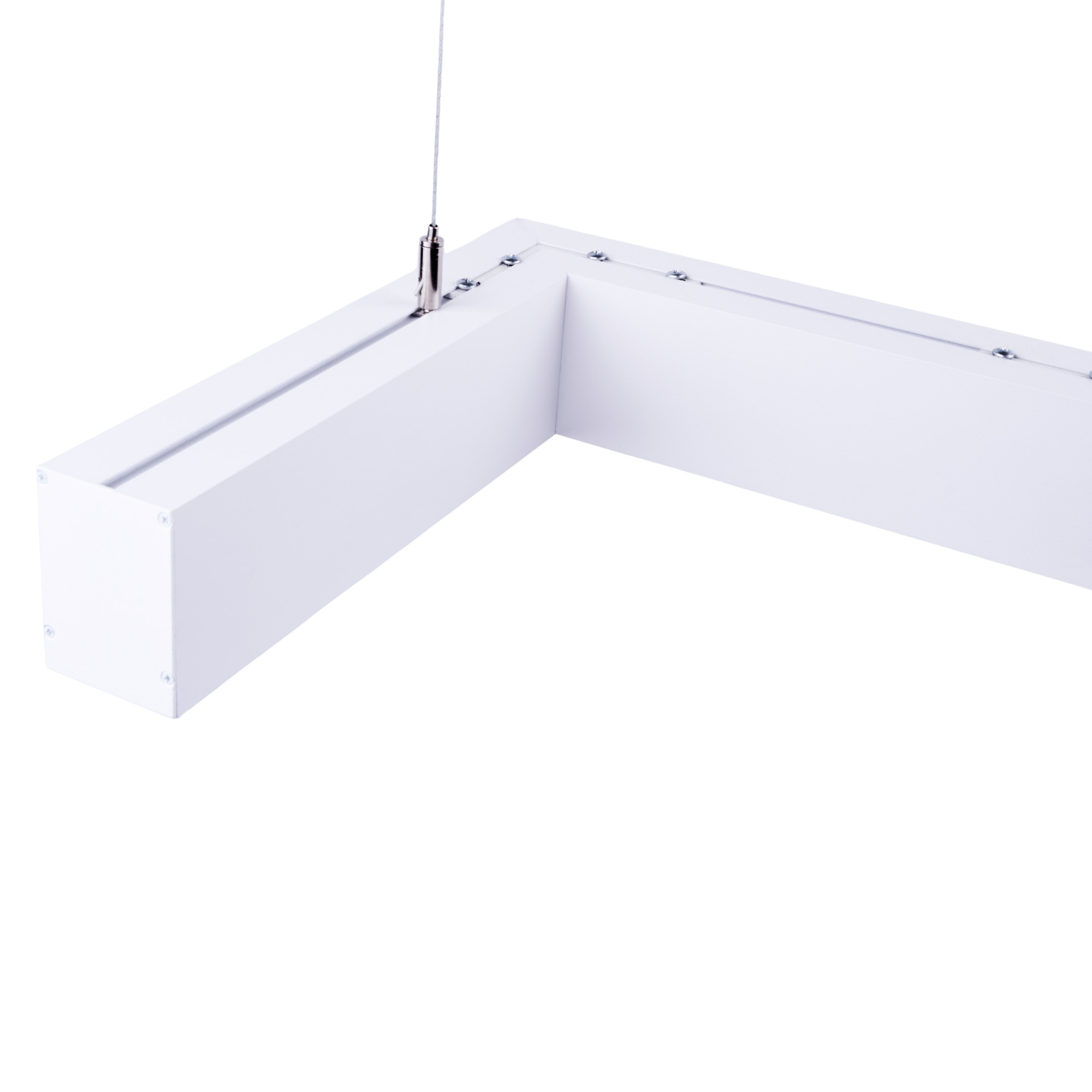 ULO-K19A 40W-4000K-Z40-160 IP40 WHITE Светильник линейный светодиодный подвесной. Зигзагообразный. профиль 50х70мм. Белый свет 4000K. 4000Лм. Алюминий. Цвет белый. TM Uniel