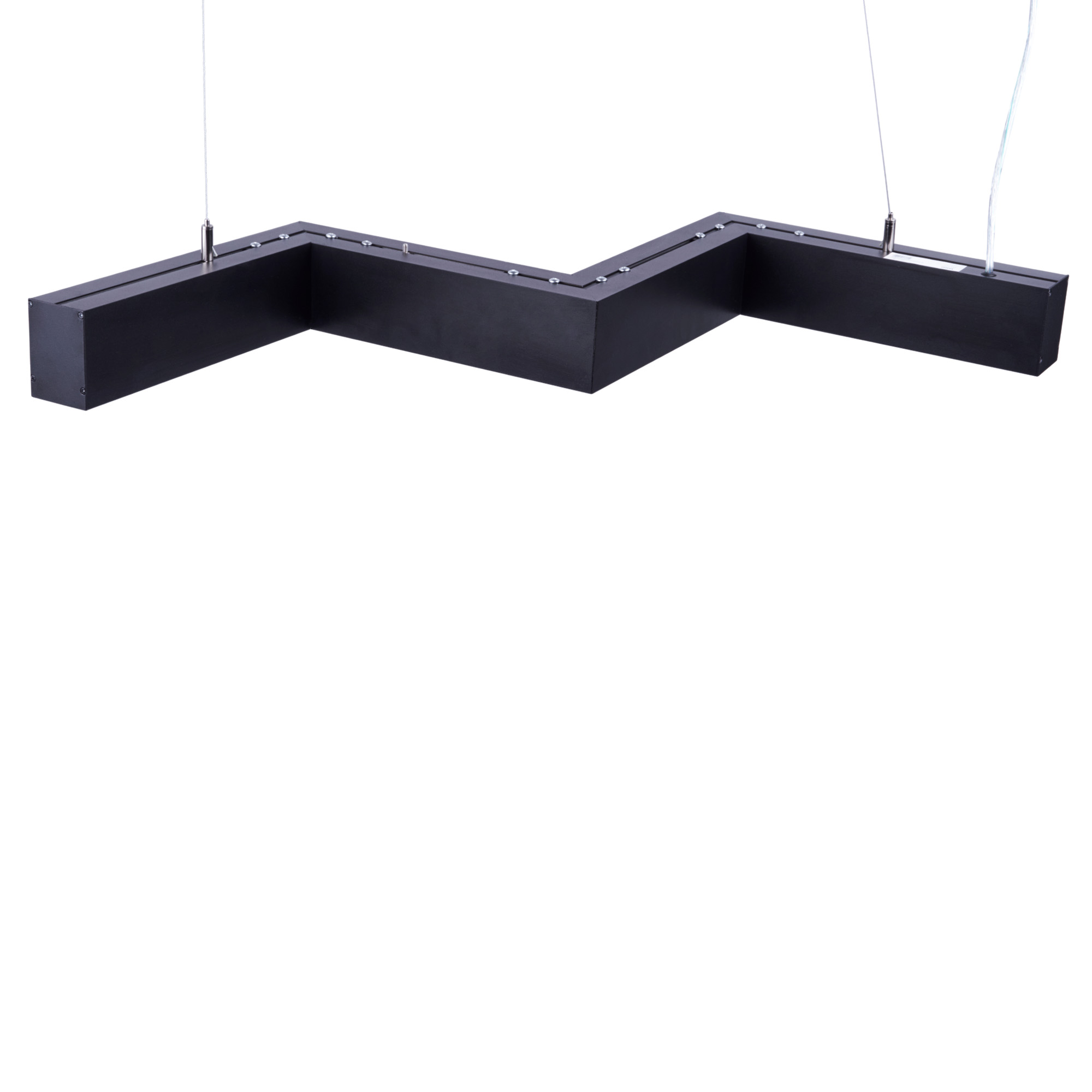 ULO-K19A 38W-4000K-Z40-160 IP40 BLACK Светильник линейный светодиодный подвесной. Зигзагообразный. профиль 50х70мм. Белый свет 4000K. 4000Лм. Алюминий. Цвет черный. TM Uniel