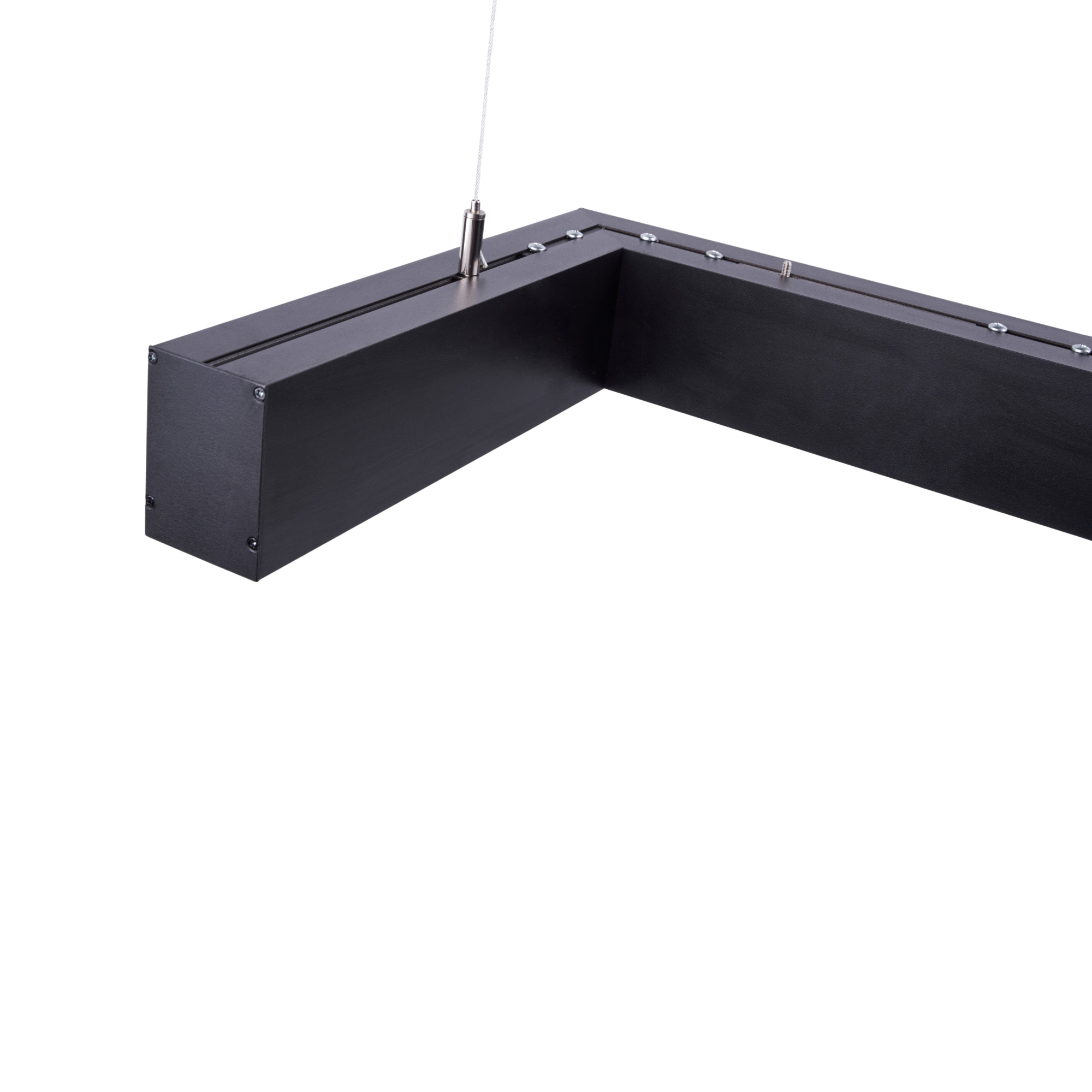ULO-K19A 38W-4000K-Z40-160 IP40 BLACK Светильник линейный светодиодный подвесной. Зигзагообразный. профиль 50х70мм. Белый свет 4000K. 4000Лм. Алюминий. Цвет черный. TM Uniel