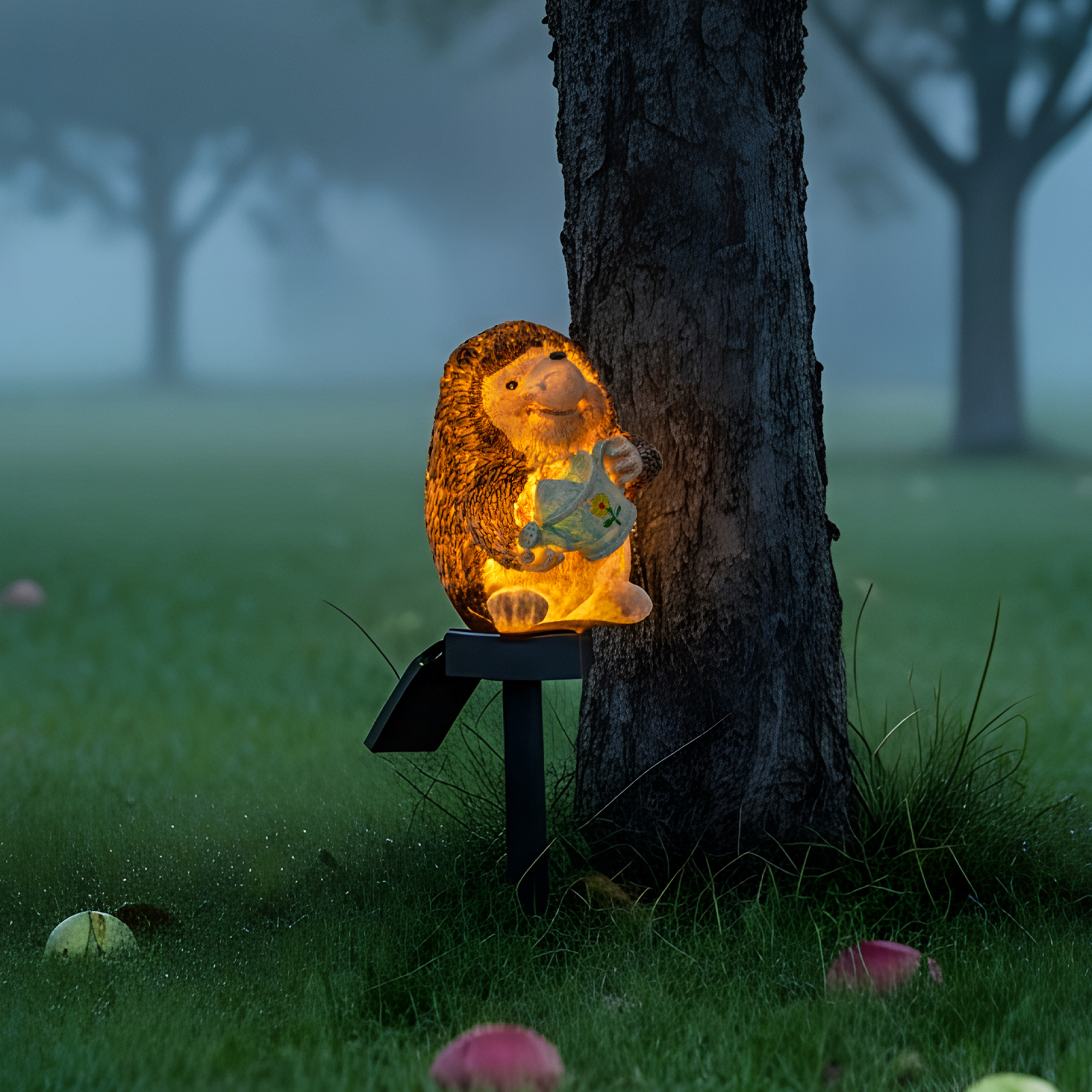 USL-S-836-PM410 HEDGEHOG Садовый светильник на солнечной батарее Ёжик. 1 светодиод. Теплый белый свет. 1xАAА Ni-Mh аккумулятор в-к. IP44. TM Uniel