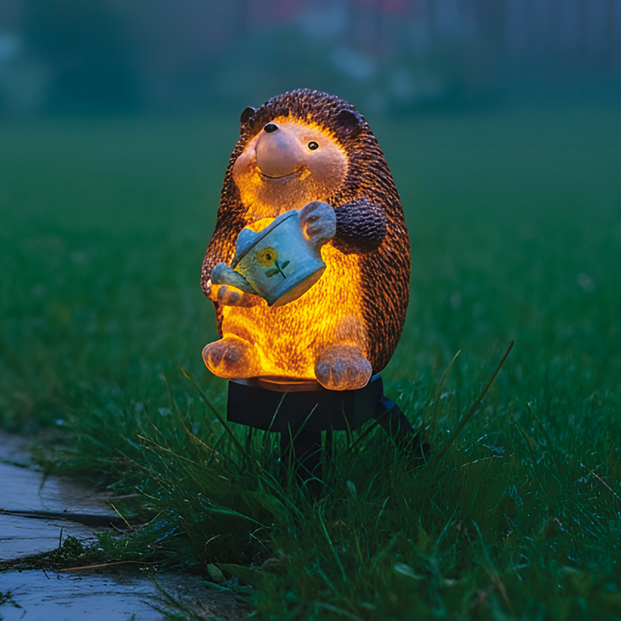 USL-S-836-PM410 HEDGEHOG Садовый светильник на солнечной батарее Ёжик. 1 светодиод. Теплый белый свет. 1xАAА Ni-Mh аккумулятор в-к. IP44. TM Uniel