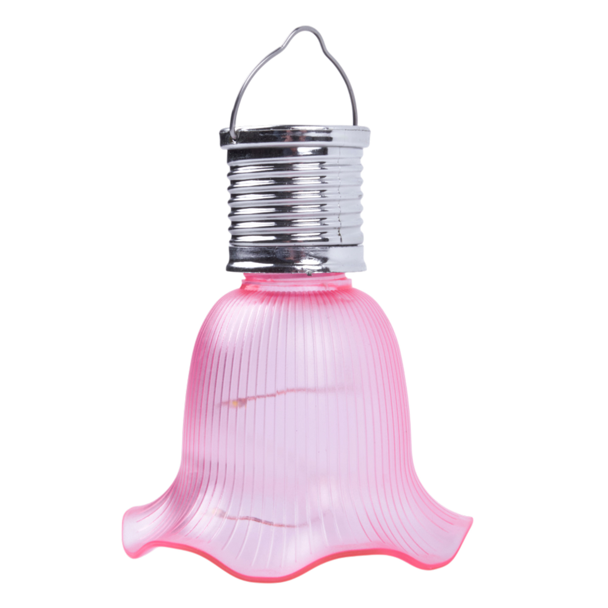 USL-S-838-PT100 PINK BELL Садовый светильник на солнечной батарее Розовый колокольчик. Подвесной. 4 светодиода. Теплый белый свет. 1xАА Ni-Mh аккумулятор в-к. IP44. TM Uniel