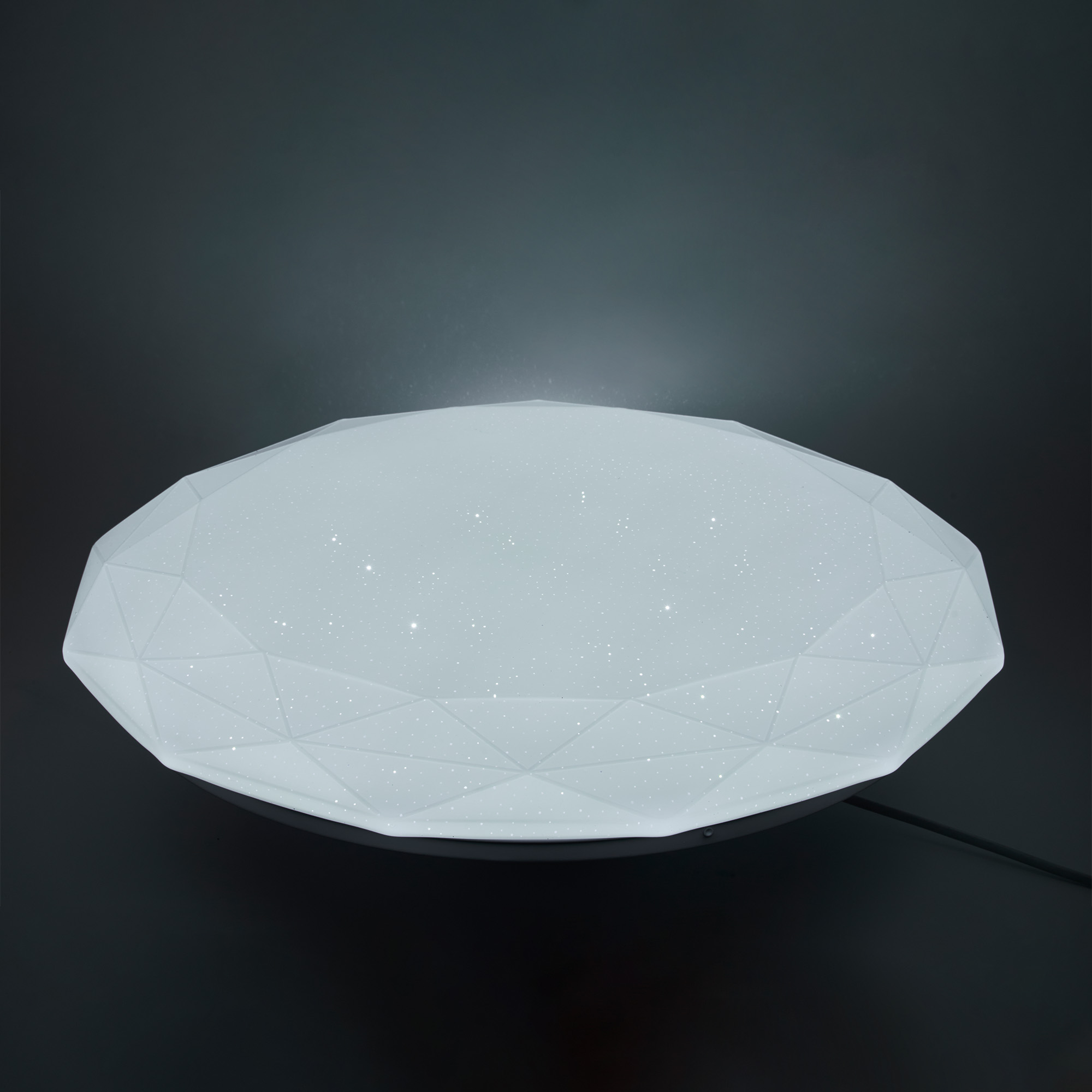 ULI-D226 72W-SW-50 DIAMOND-2 O3 Cветильник светодиодный накладной. Диммируемый. Пульт ДУ в-к. Теплый свет3000К-Белый свет4000К-Дневной свет6500К. 5500Лм. TM Uniel